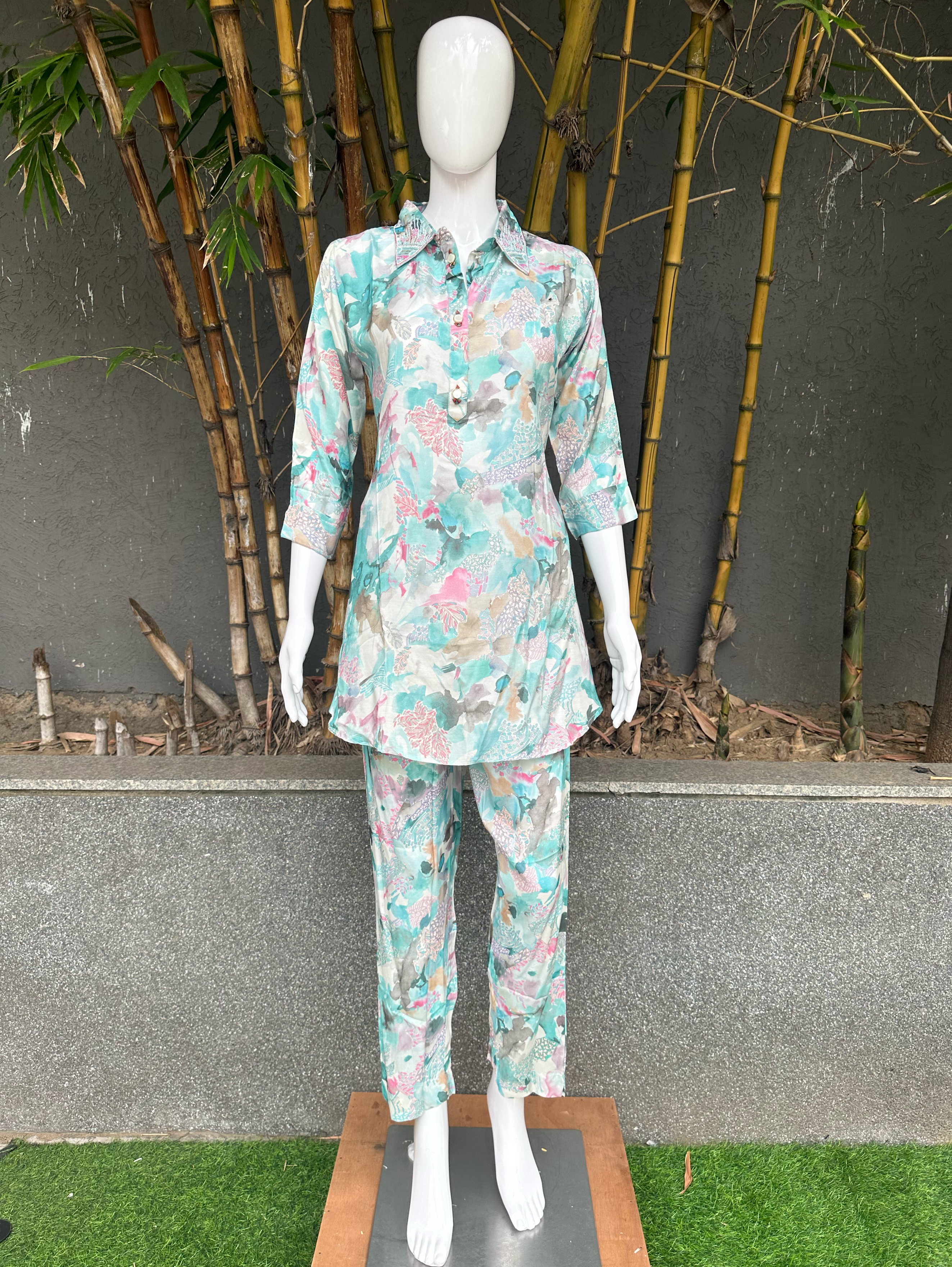 Image of Muslin Coords with Collar and Button Accessories