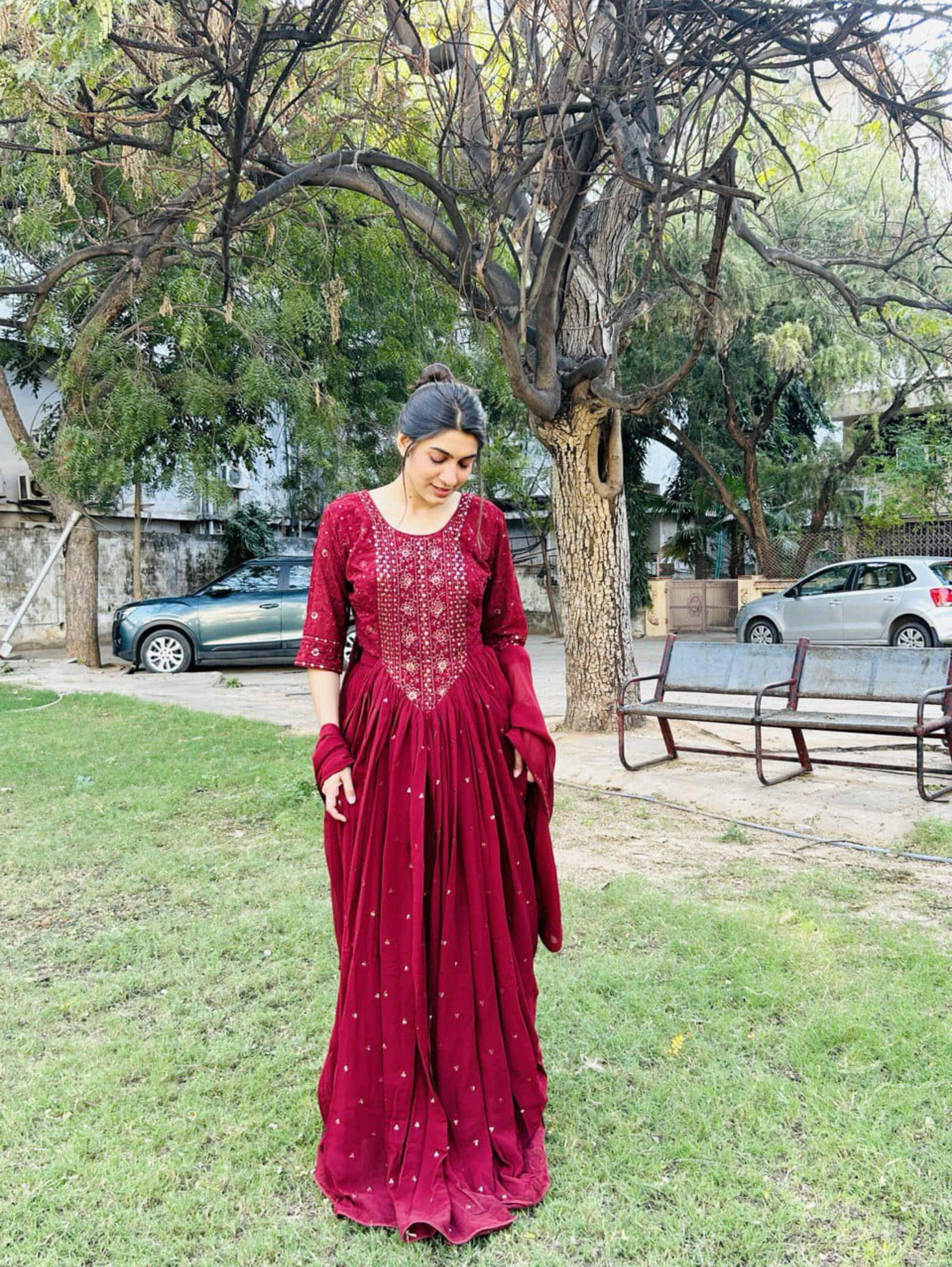 Image of Designer Georgette Traditional 3 Piece