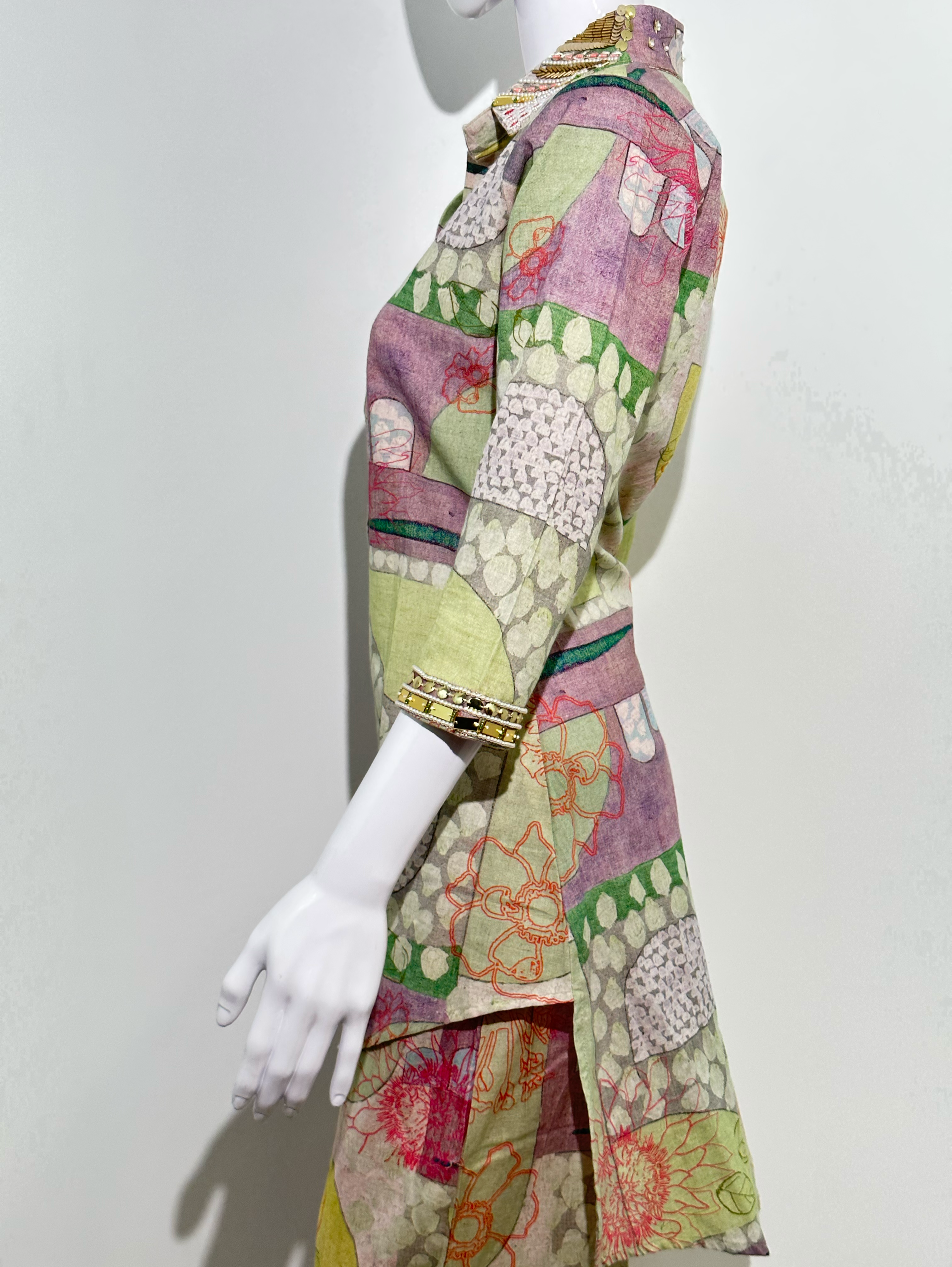 Image of Linen Cotton with Complete Embroidery Coords