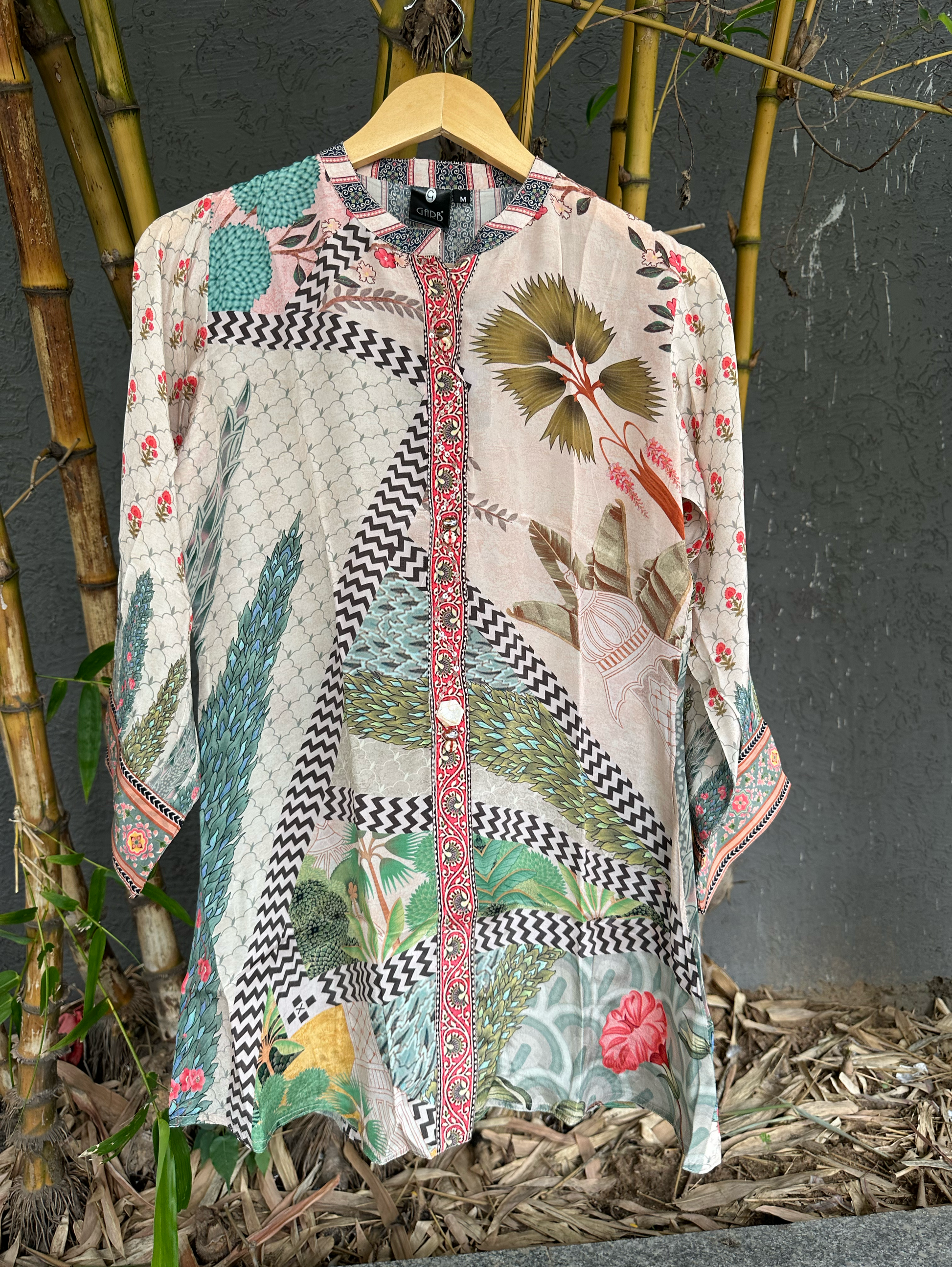 Muslin Print Tunics with Embroidery work