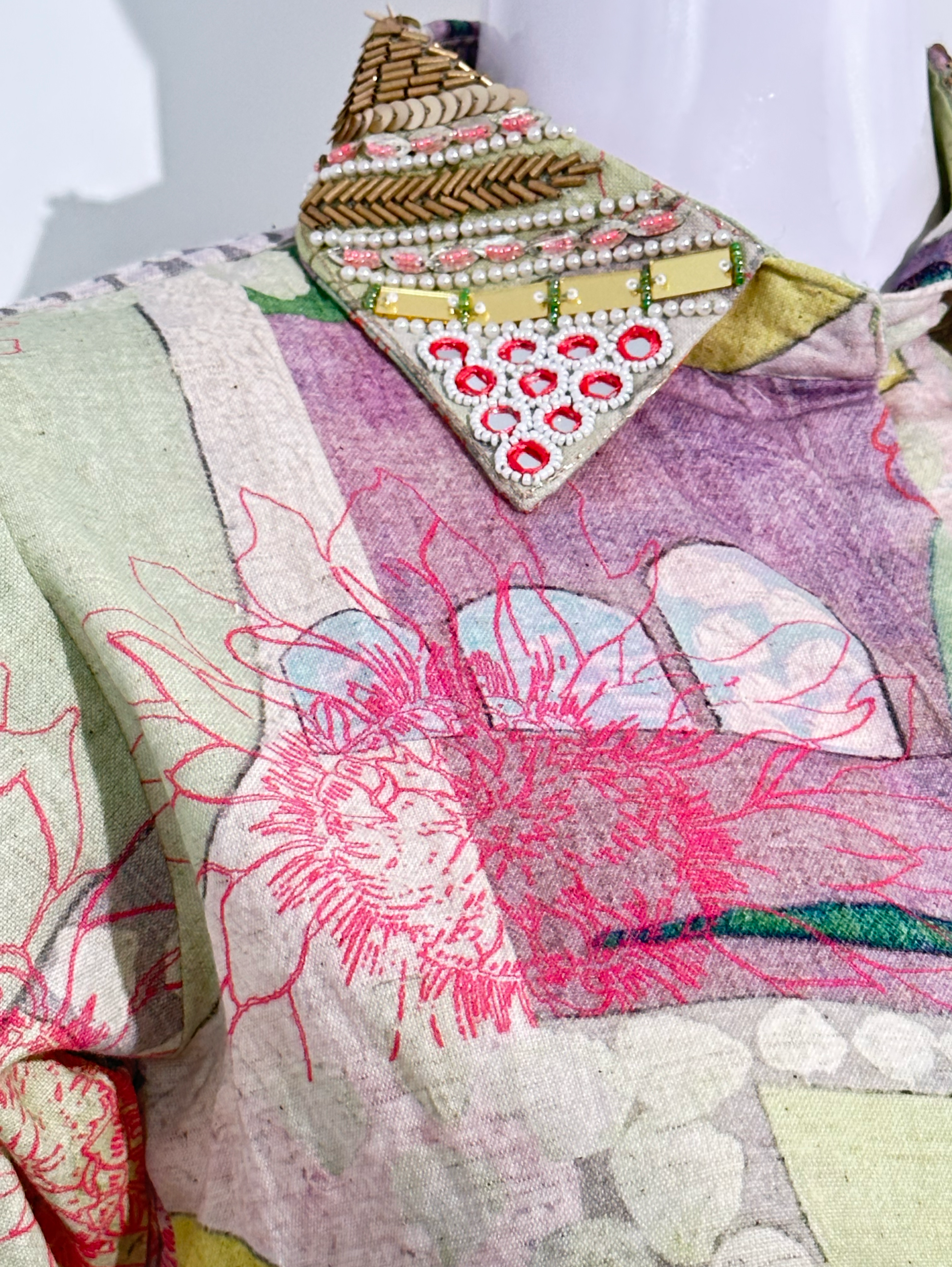 Image of Linen Cotton with Complete Embroidery Coords