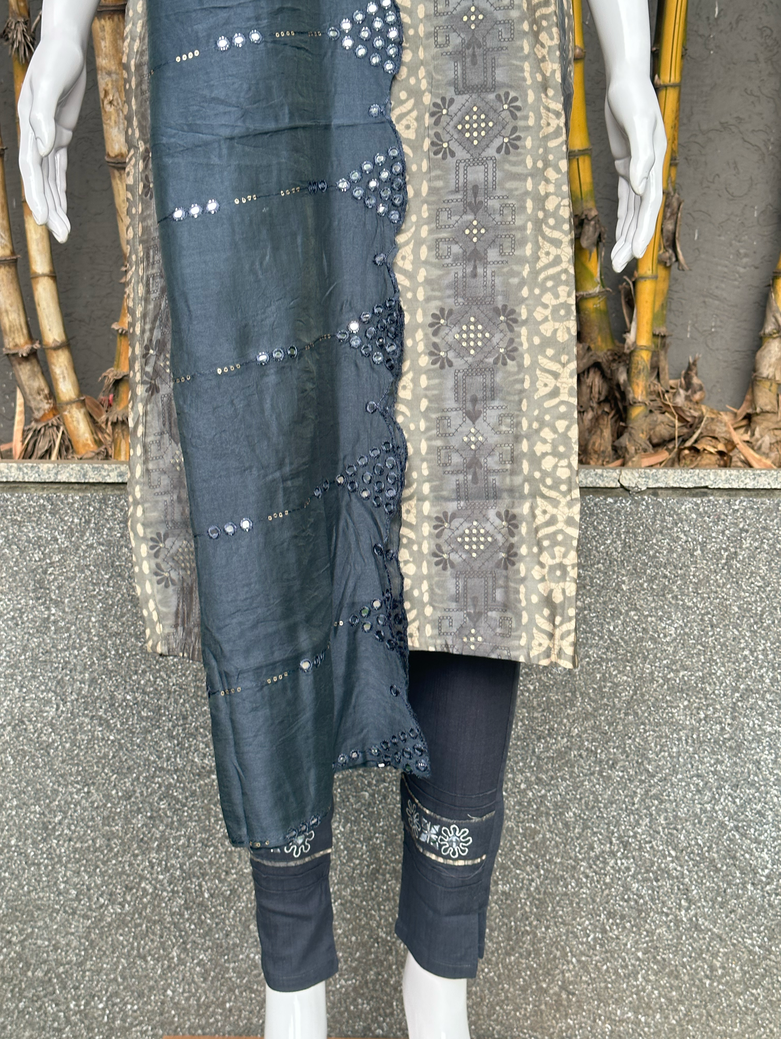 Image of Modal Print Embroidery work - 3 Piece