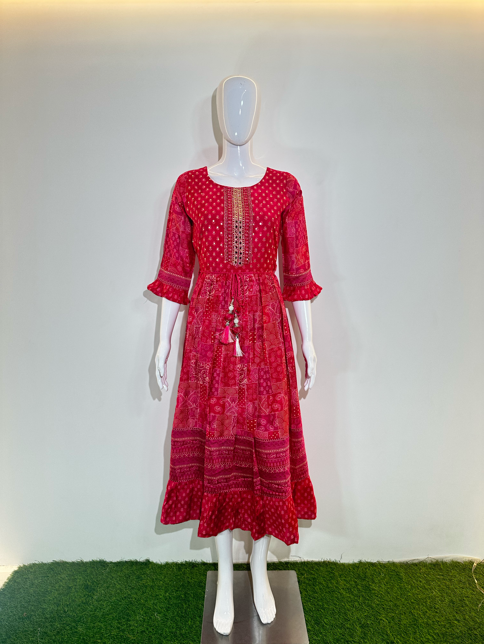 Muslin Dress with work - 3 Patterns