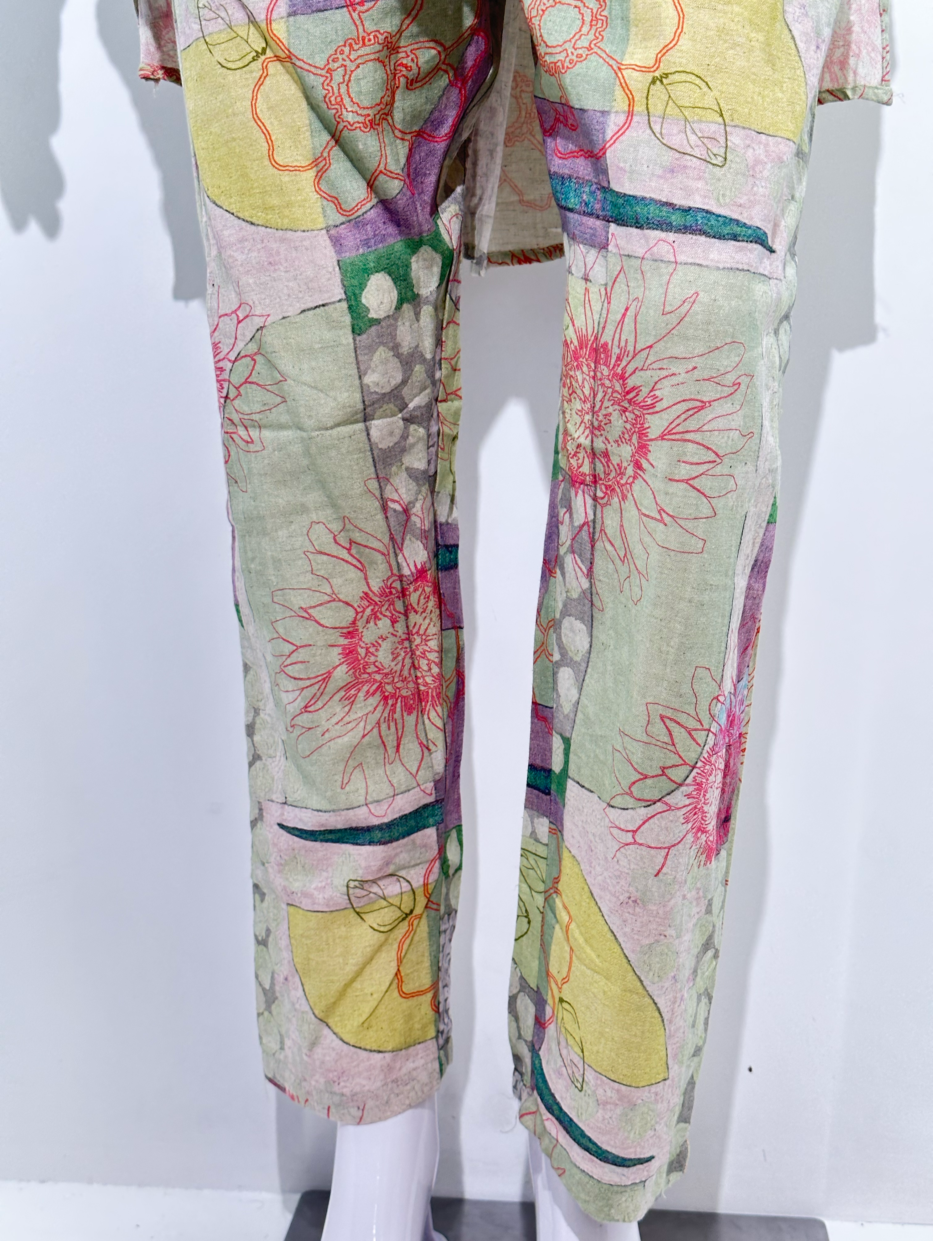 Image of Linen Cotton with Complete Embroidery Coords