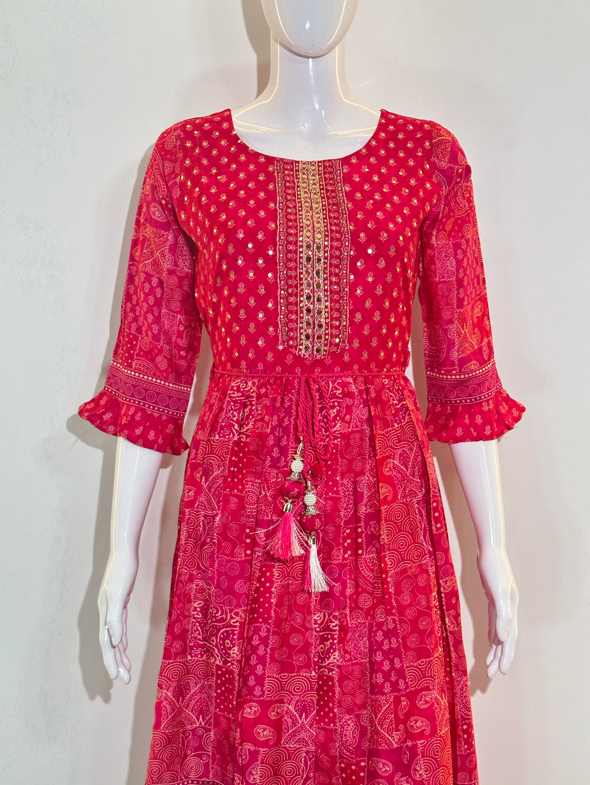 Muslin Dress with work - 3 Patterns