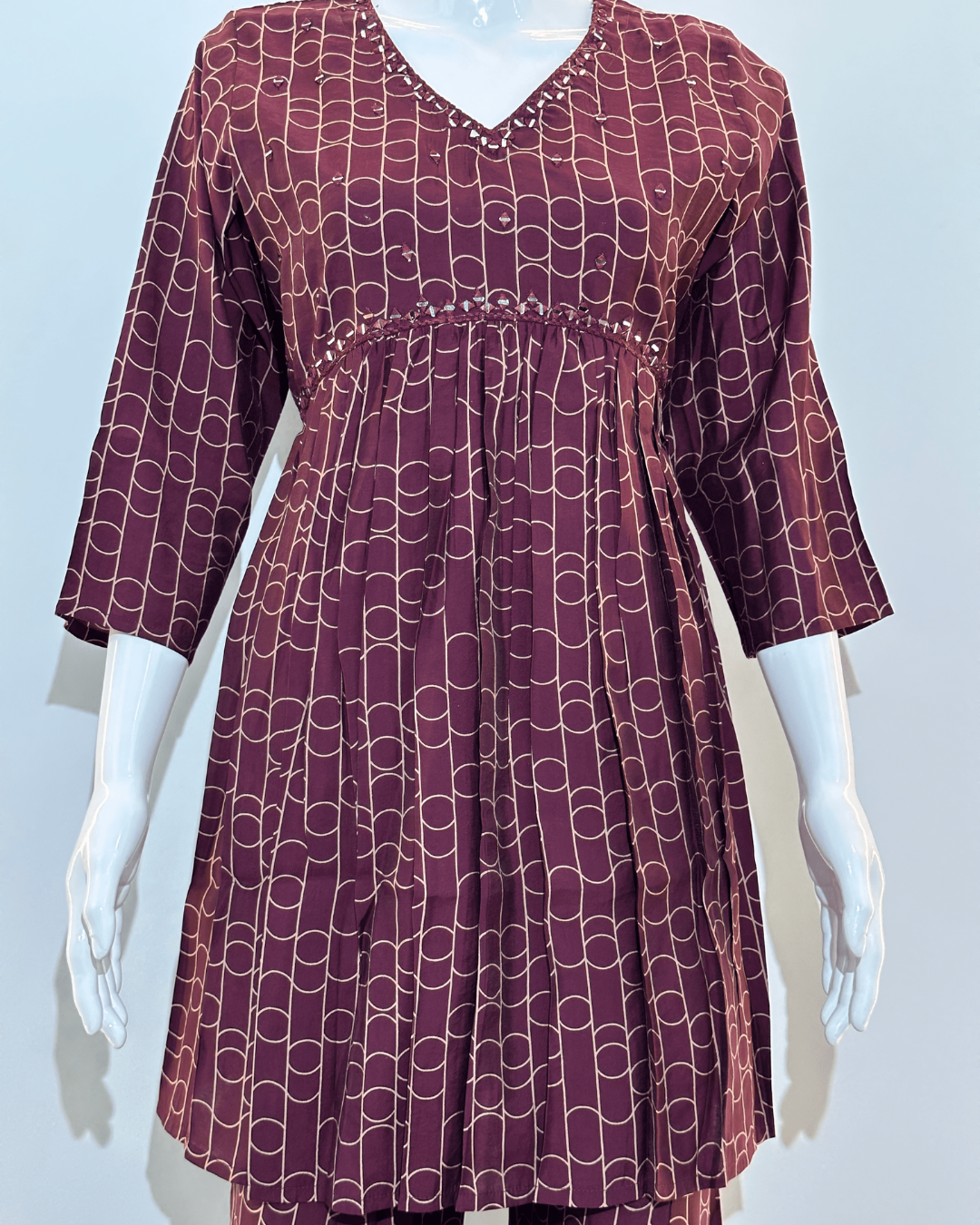 Wine Alia Cut Coords - 2 Piece