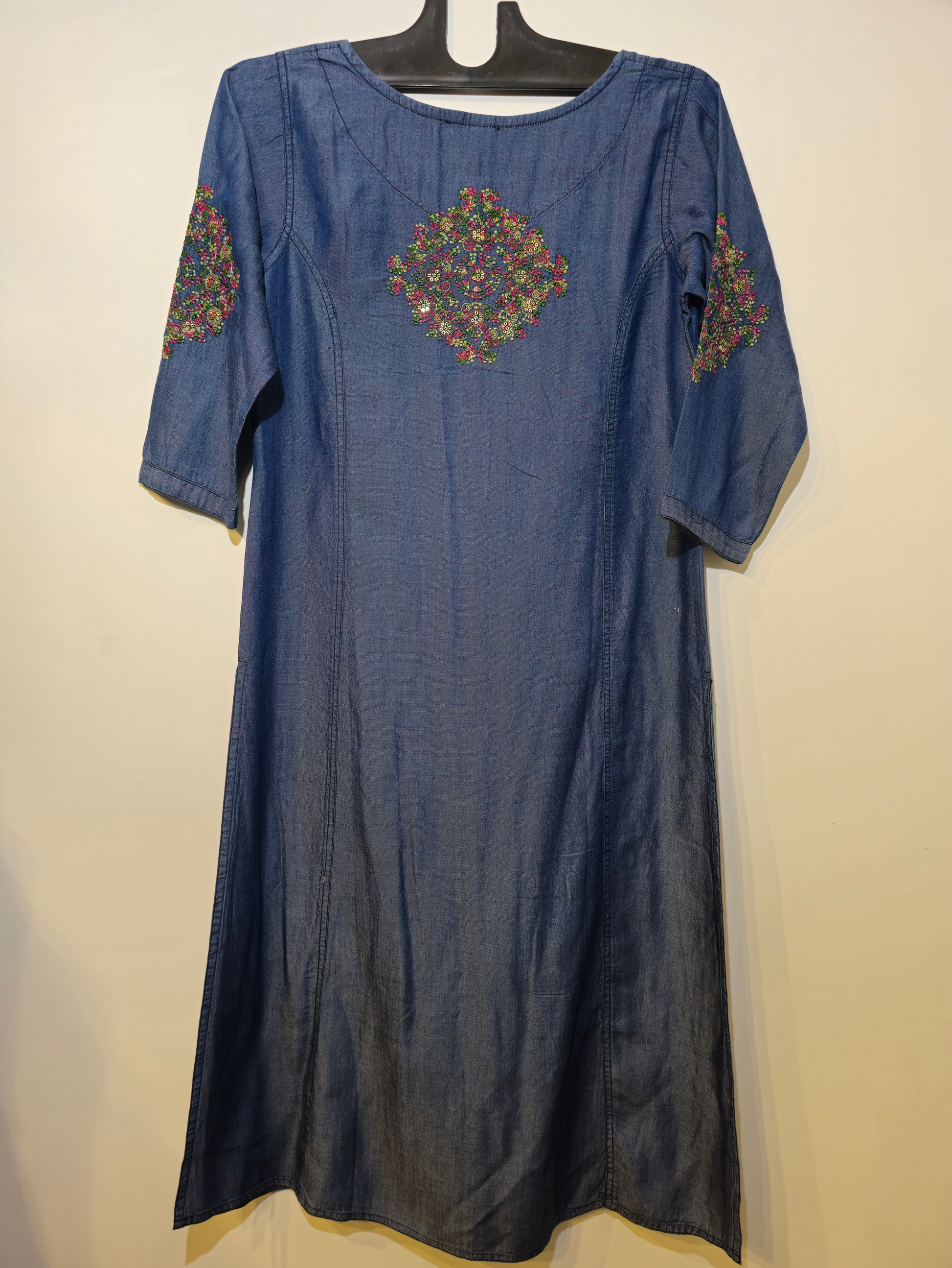 Designer Denim Straight Kurti