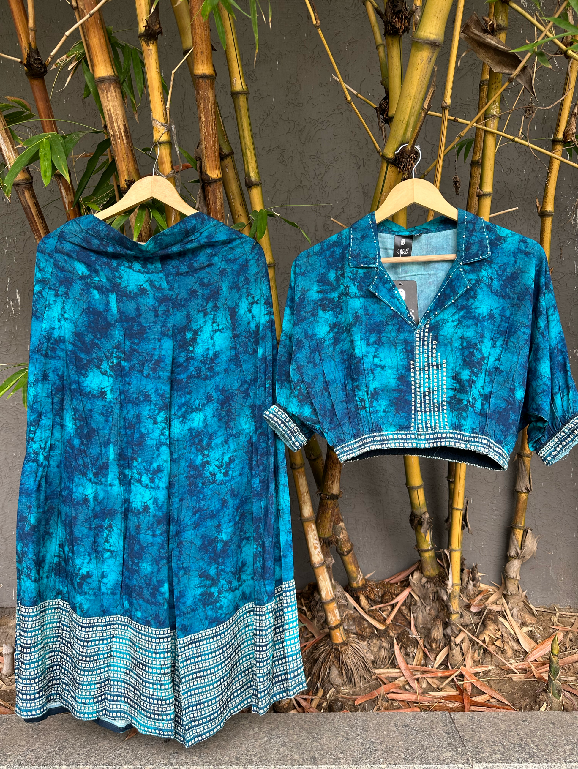 Rayon Dhabu Print Coords with Palazzo Pant