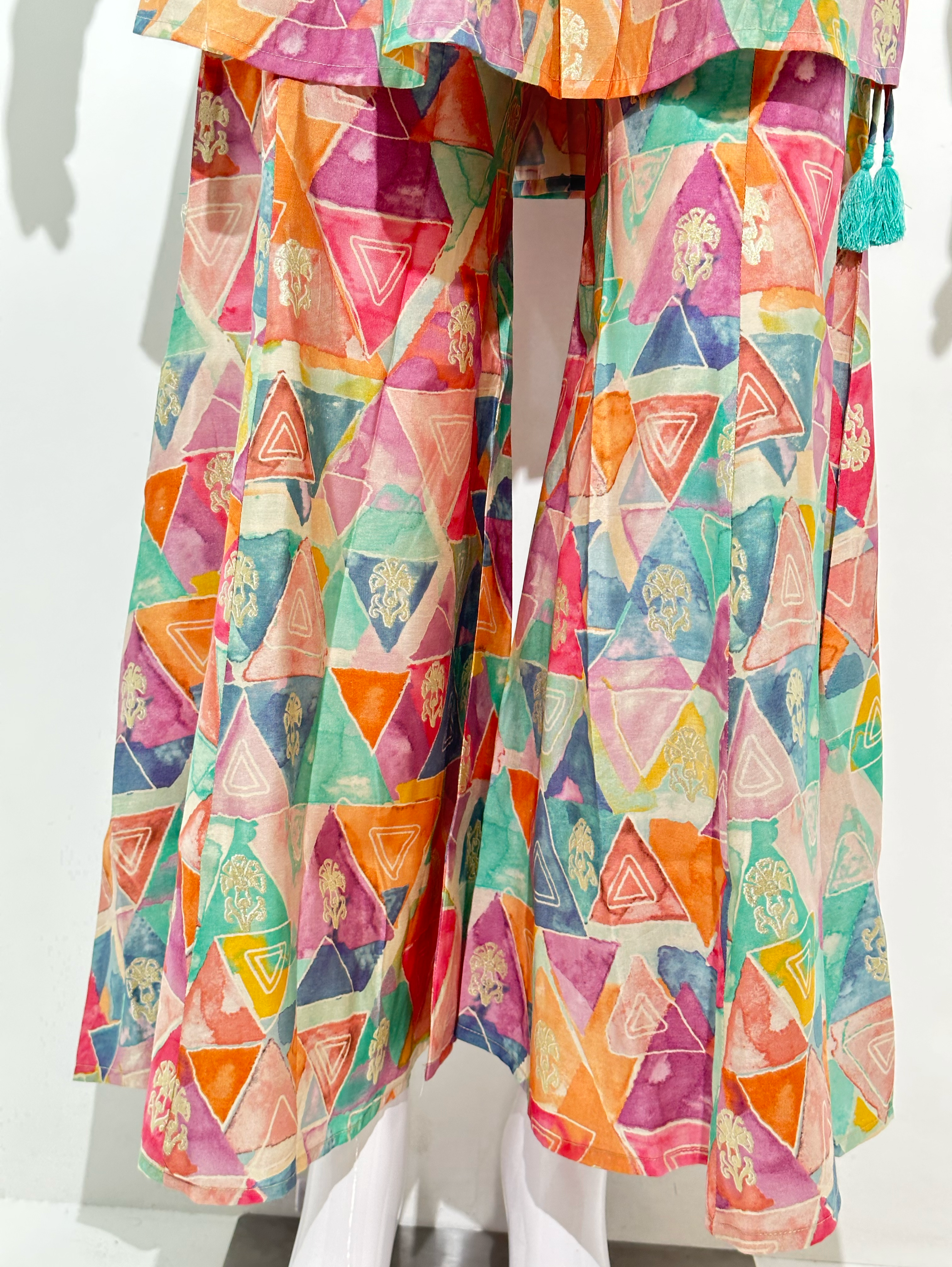 Image of Bell Bottom Alia Cut Embroidery Coords