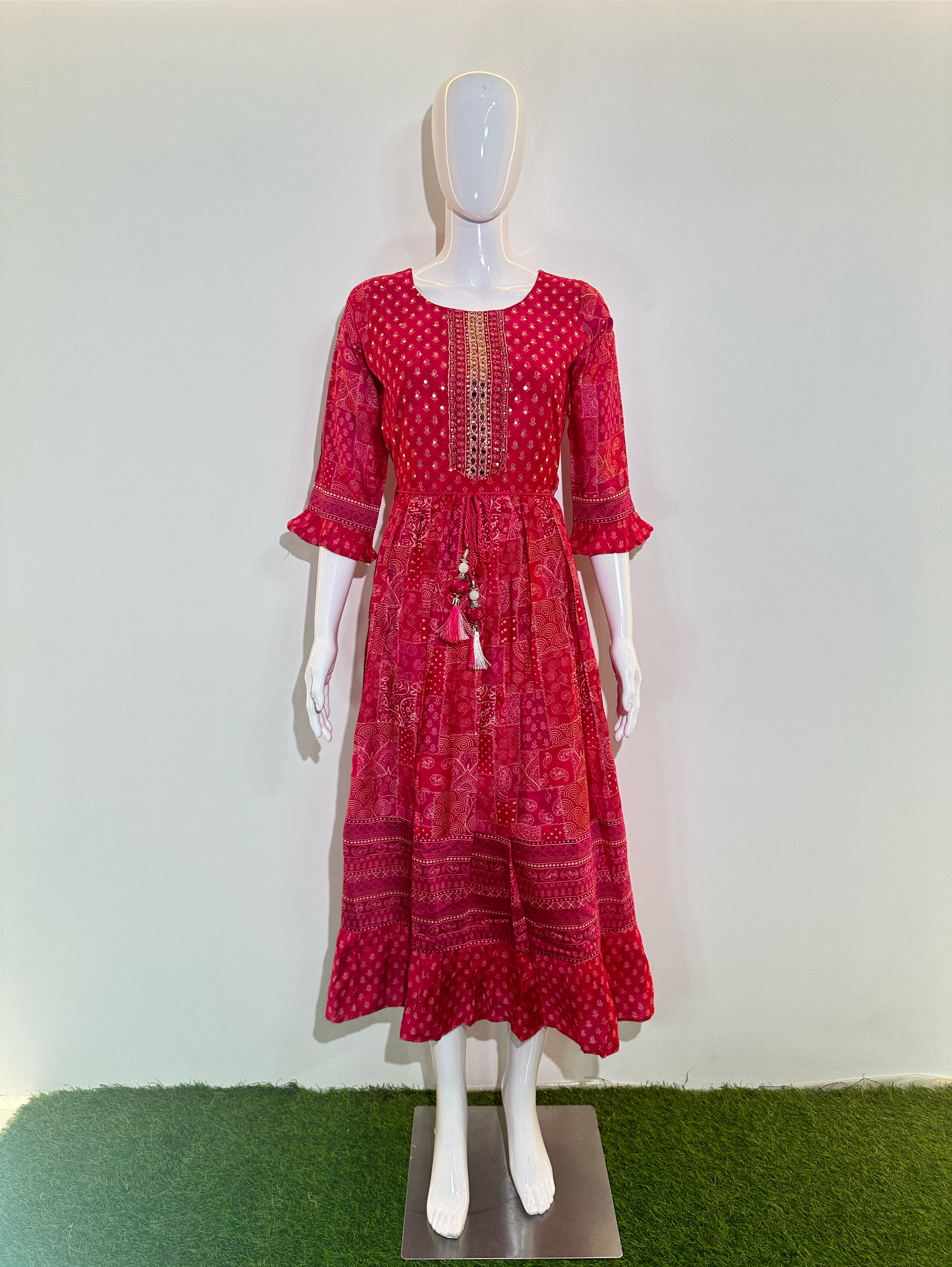 Muslin Dress with work - 3 Patterns