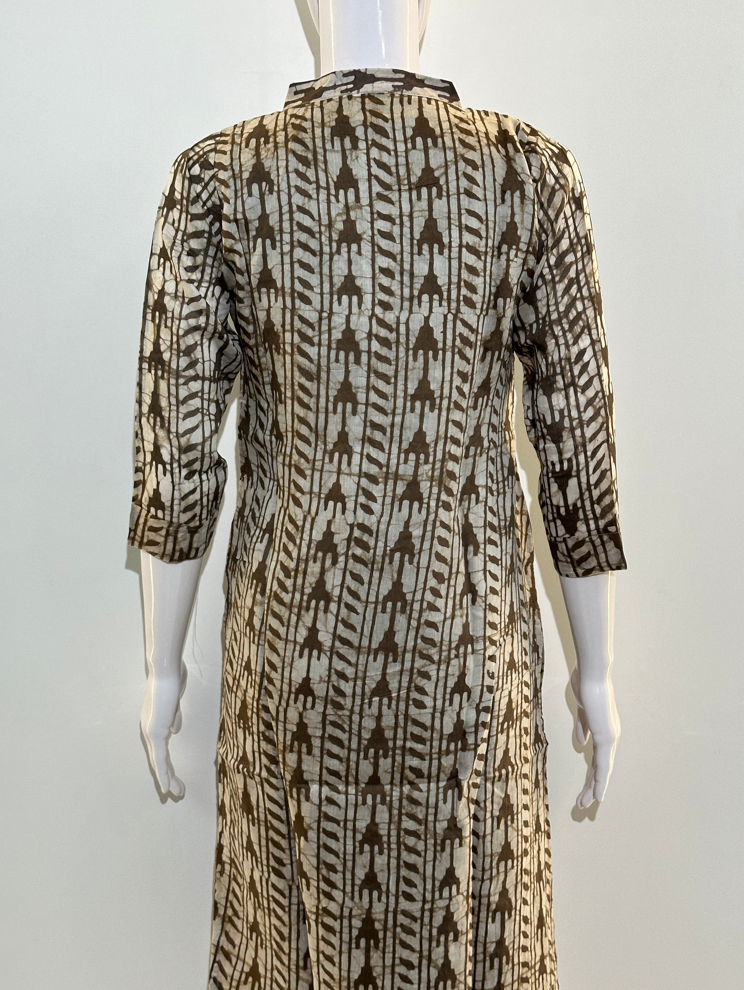 Image of Chanderi Silk Straight Kurti With Embroidary