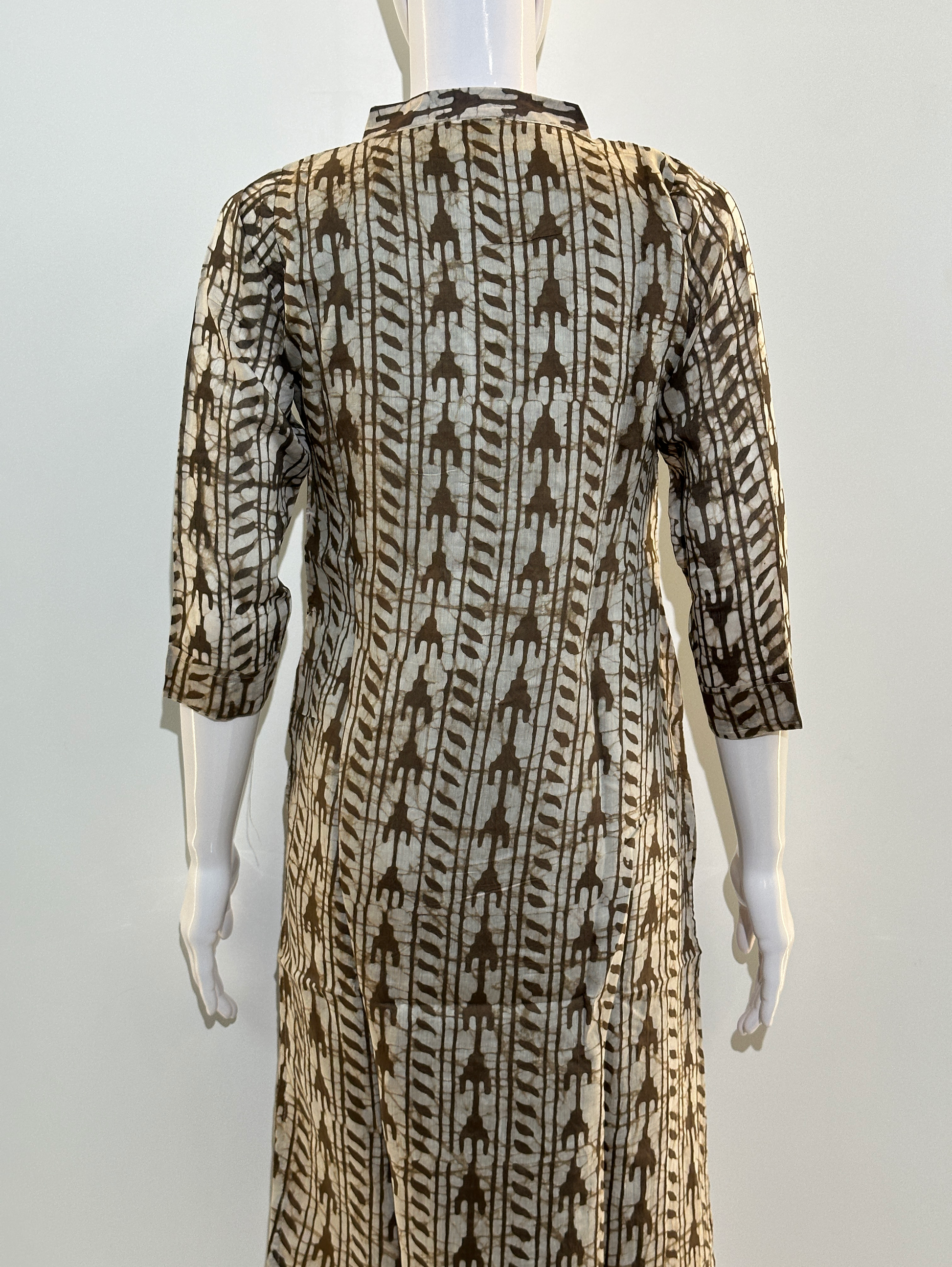 Chanderi Silk Straight Kurti With Embroidary