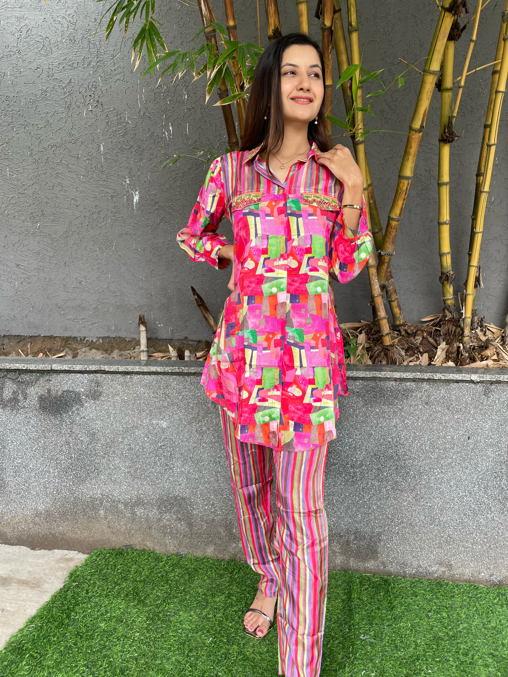 Muslin Coords with Embroidery work