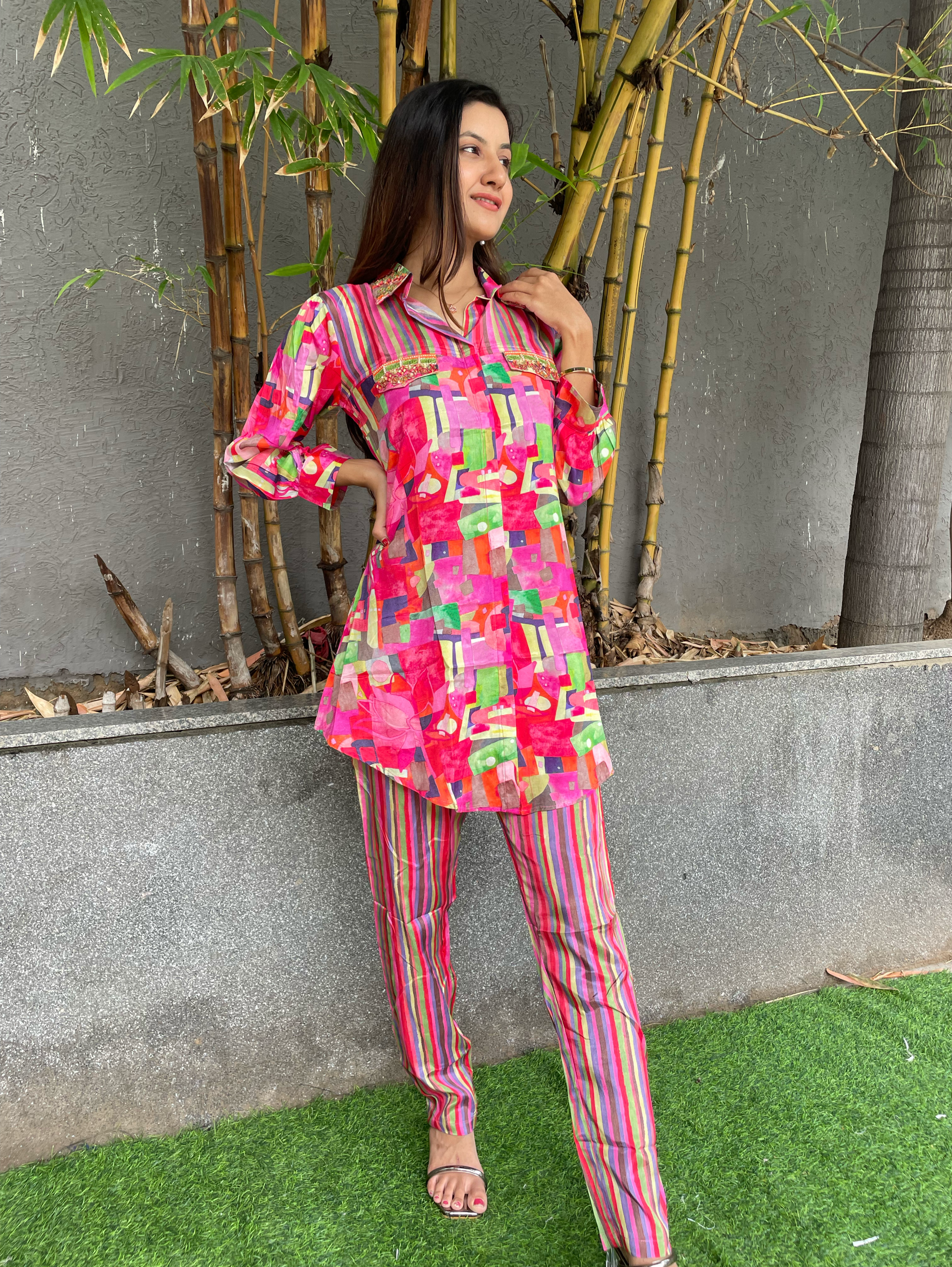 Muslin Coords with Embroidery work