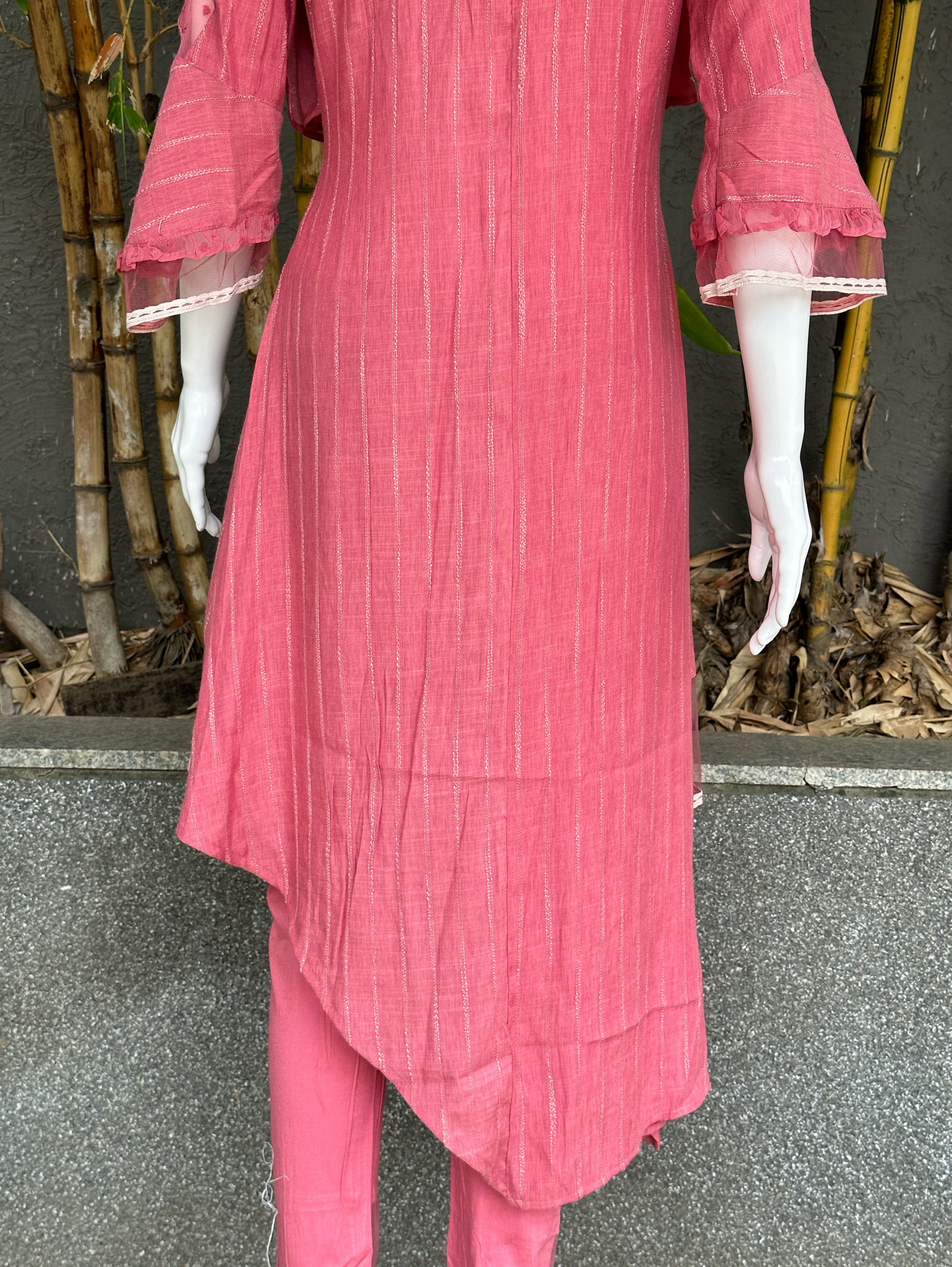 Rayon Slub 3 Piece with Scarf & Lycra Pant