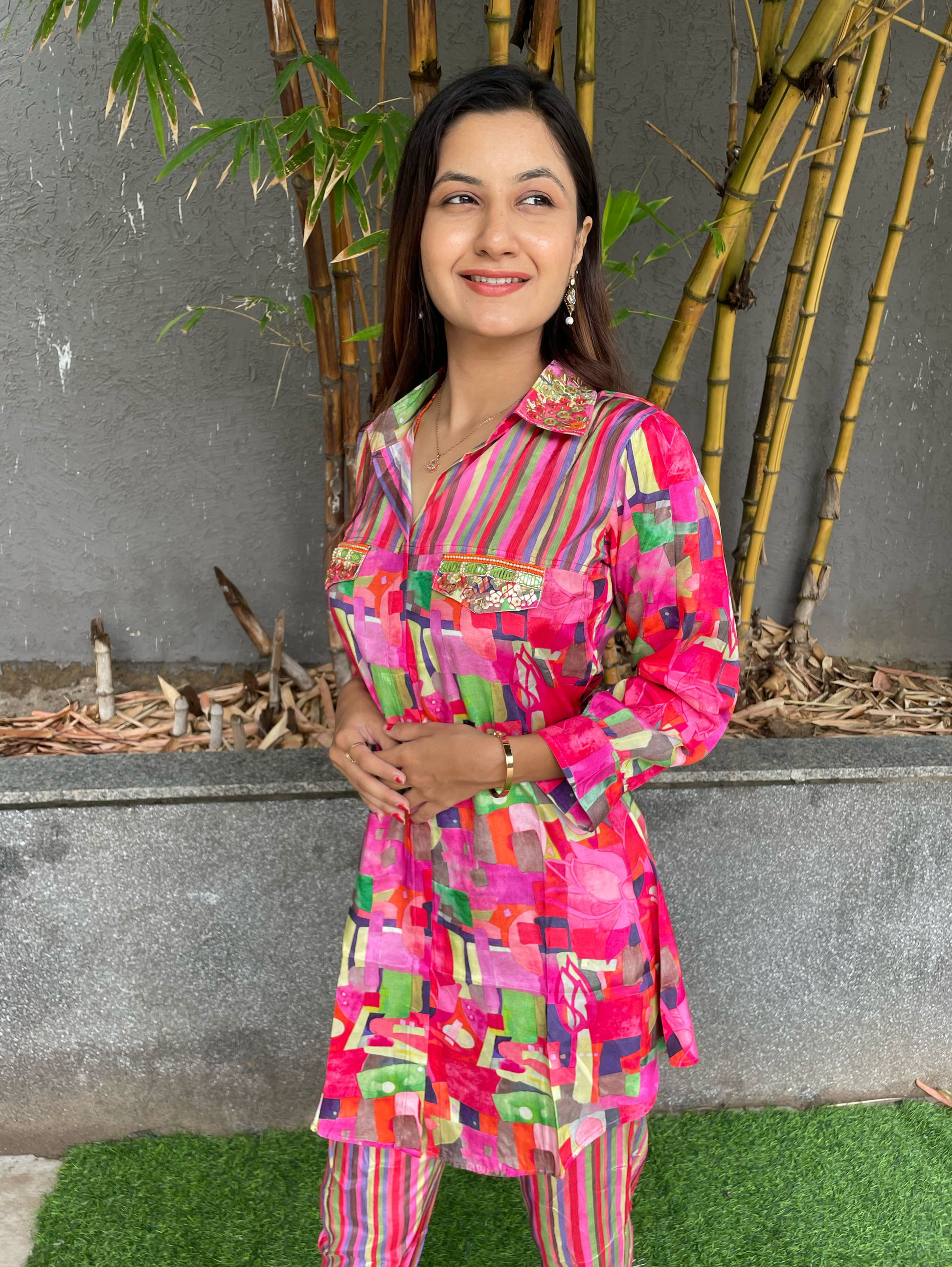 Muslin Coords with Embroidery work