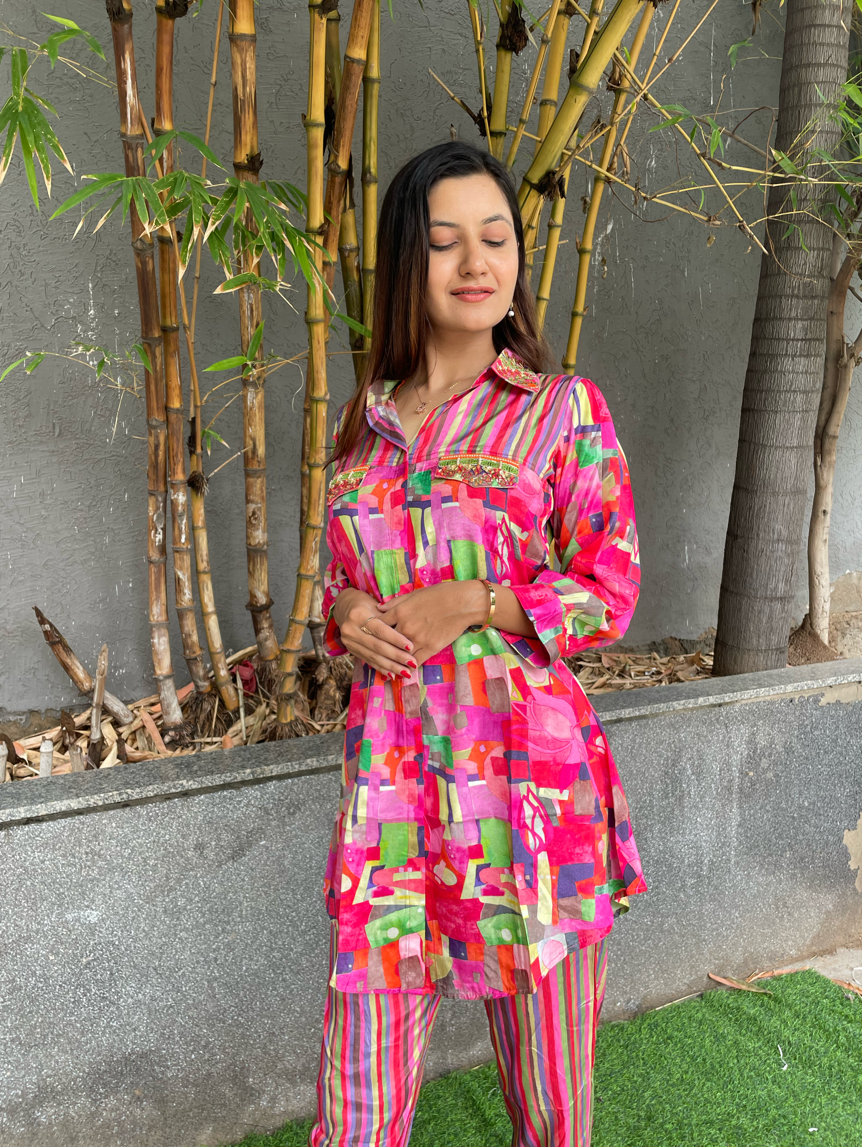 Muslin Coords with Embroidery work