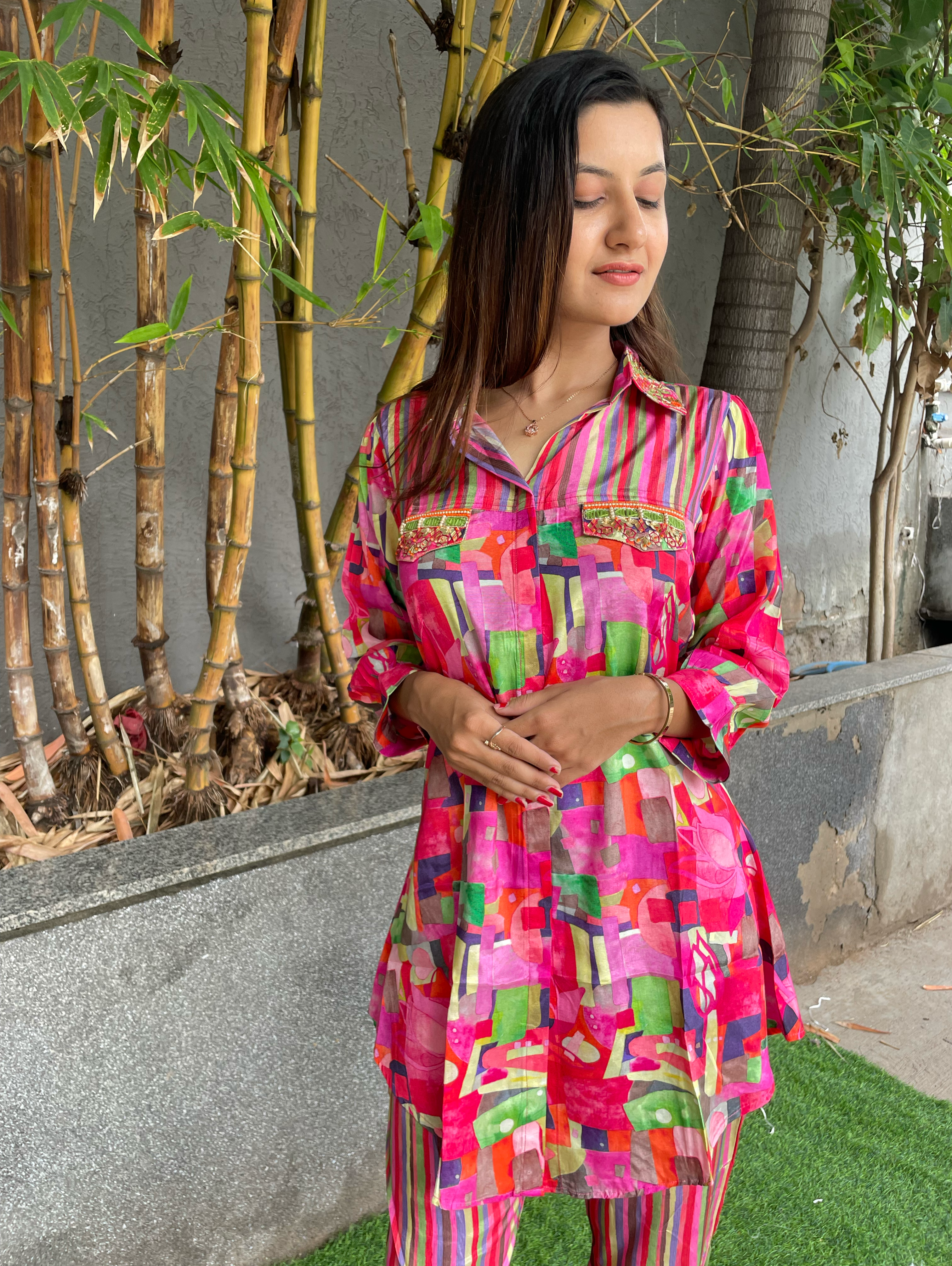 Muslin Coords with Embroidery work