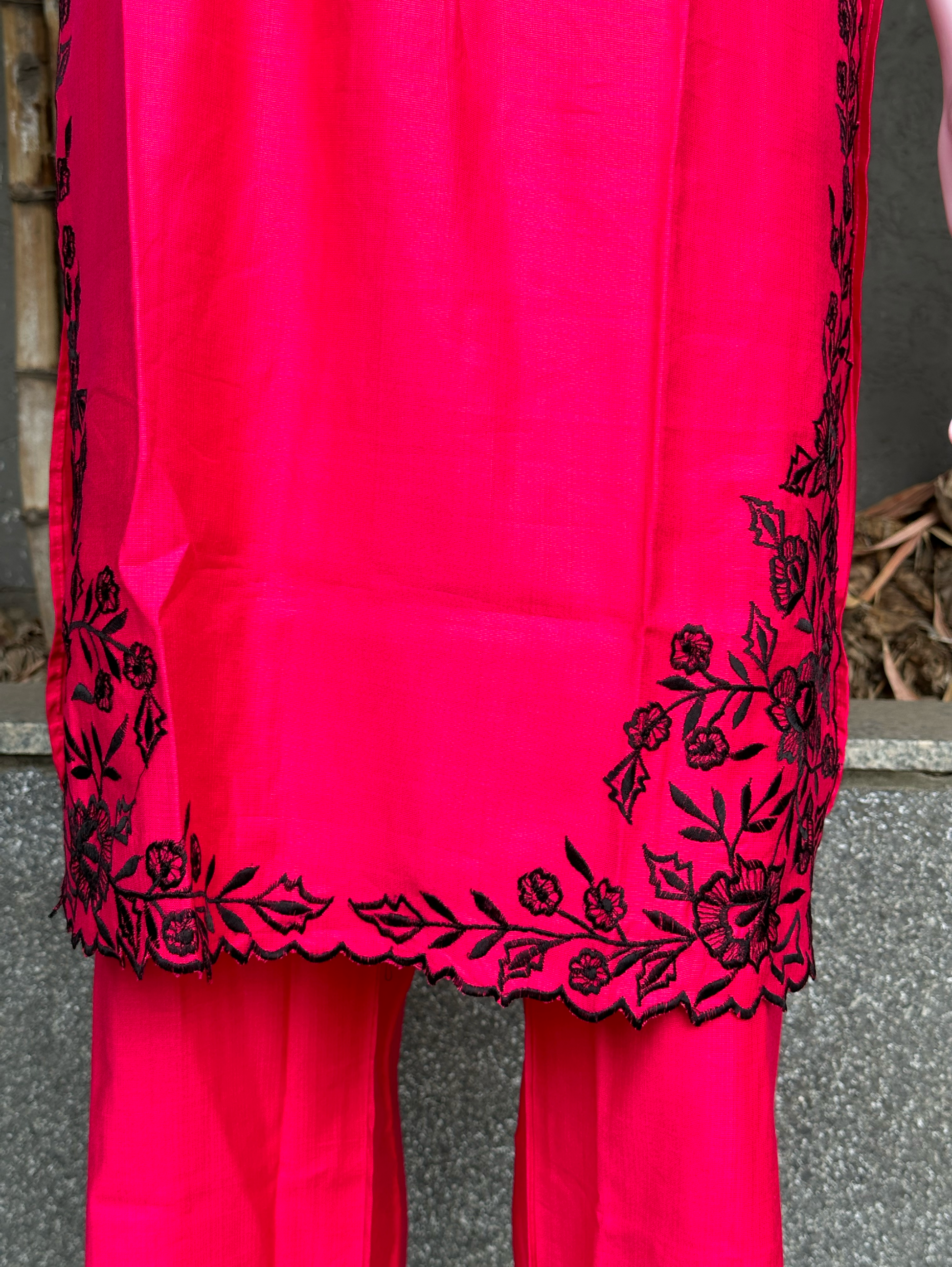 Rayon Embroidery Coords - Palazzo Pant