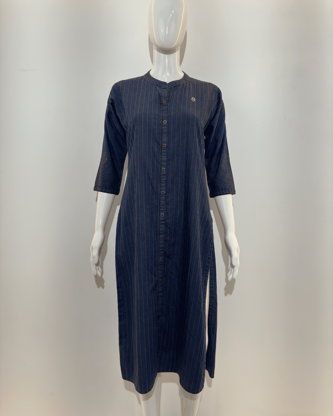Image of Tux Denim Kurti with Thread work