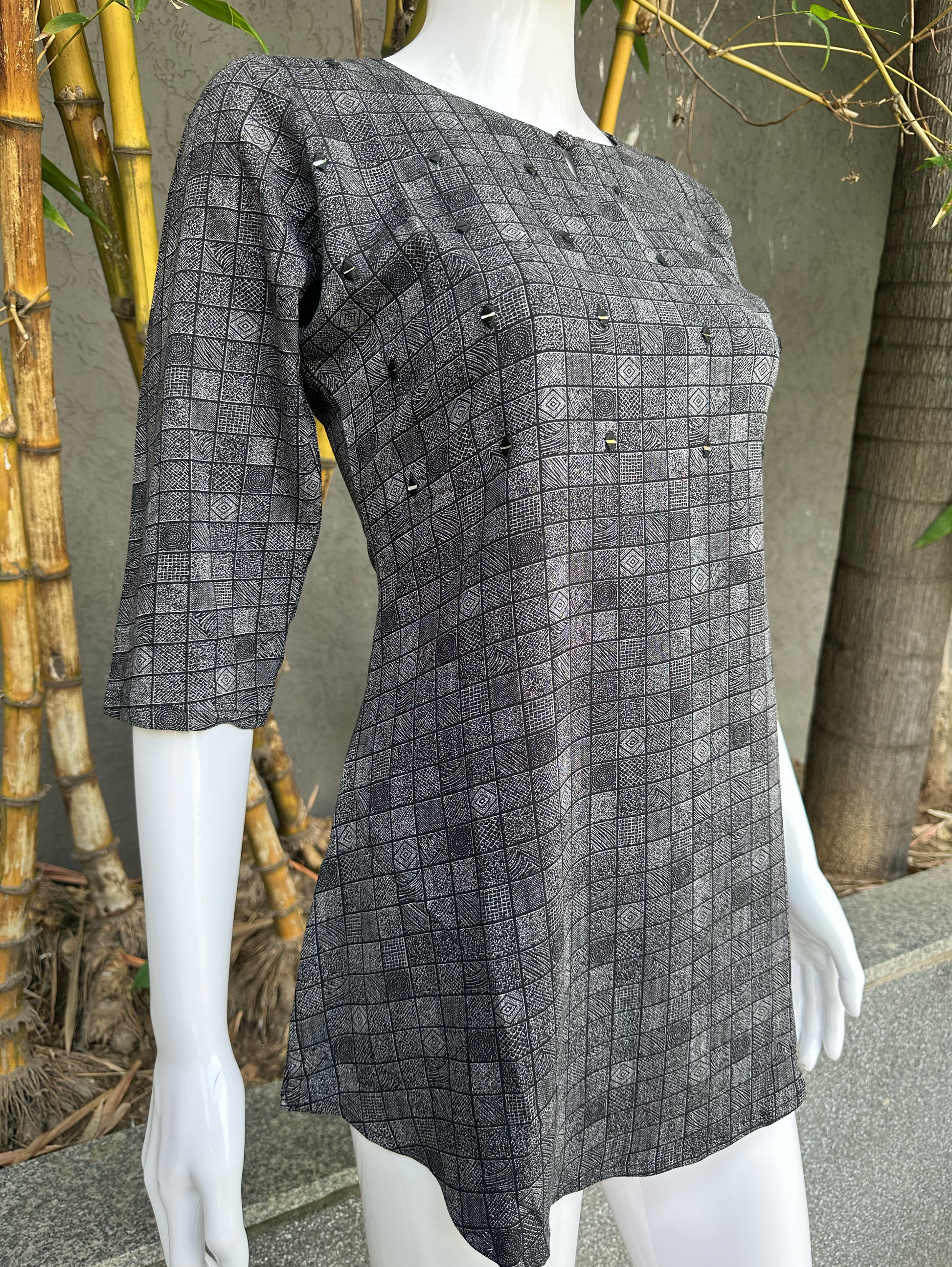 Lycra Imported Fabric Mirror work Tunic