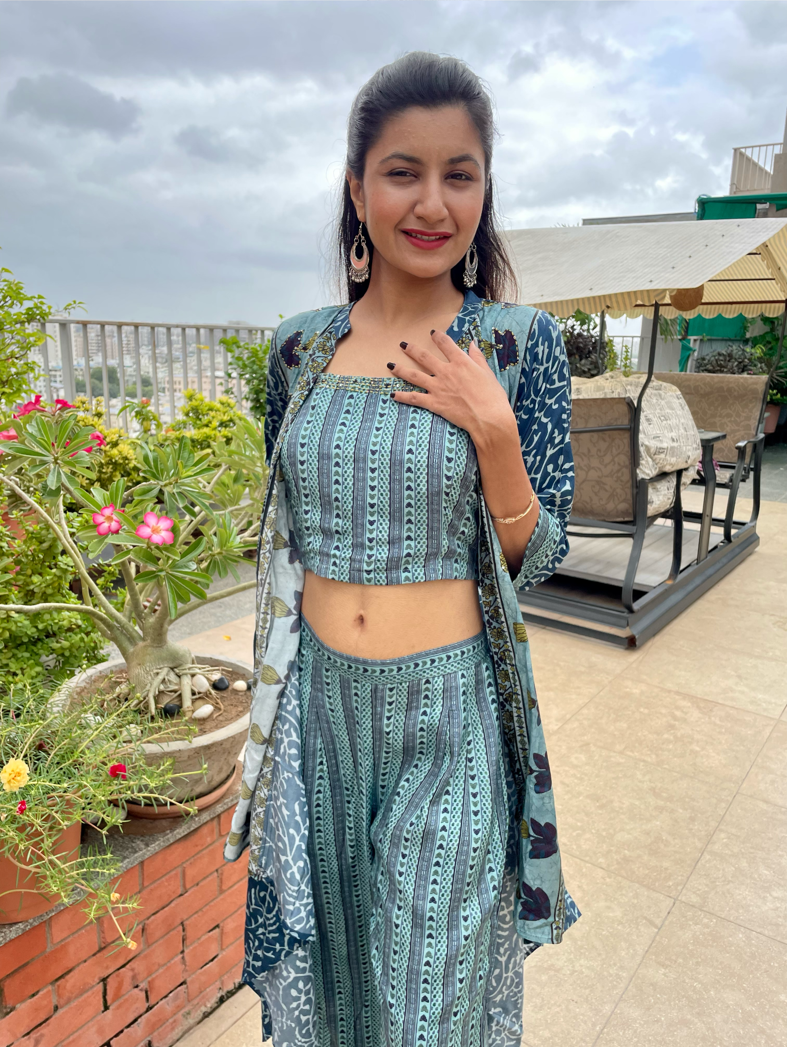 Image of Muslin 3 Piece Coords with work