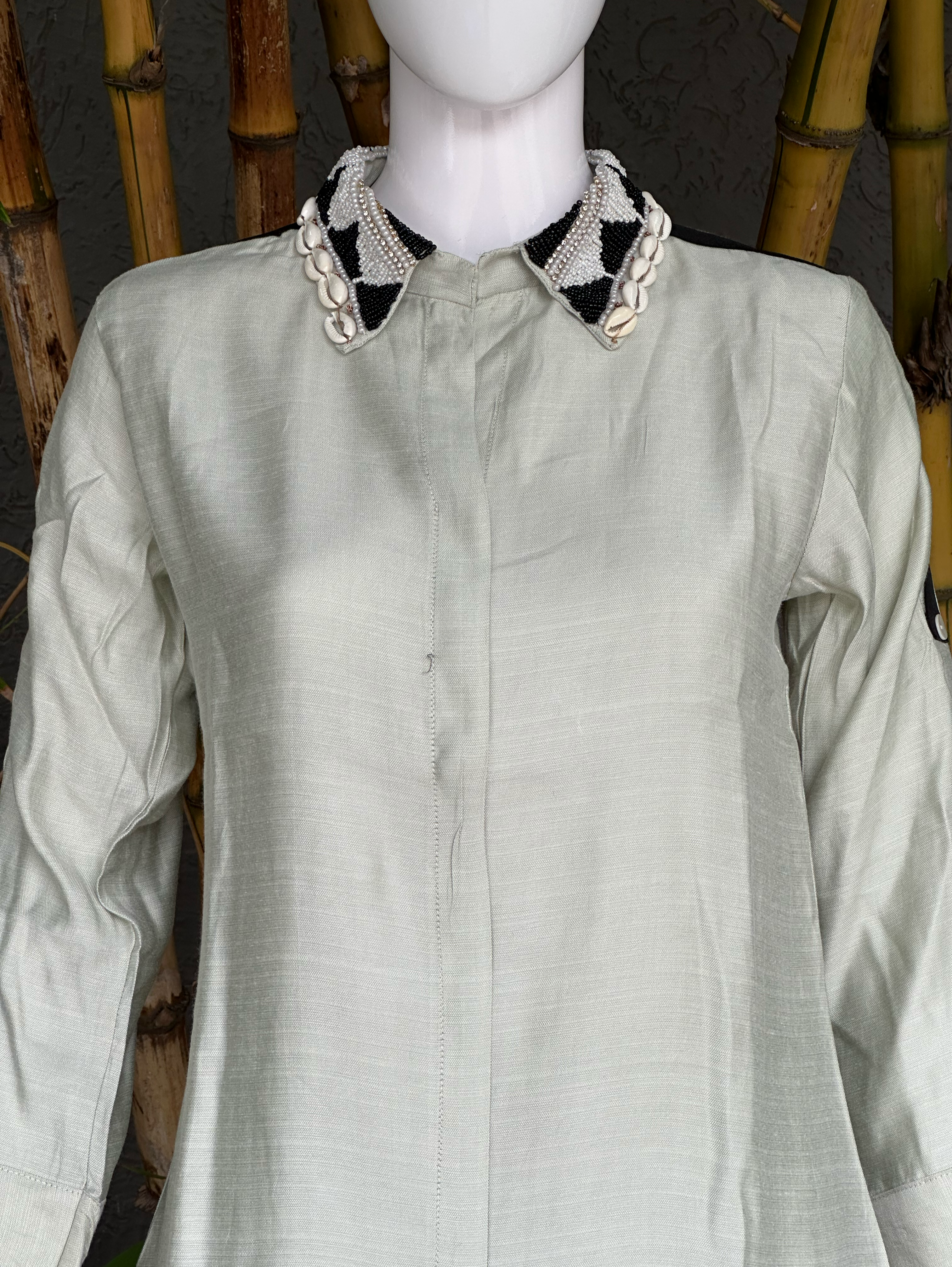 Image of Pure Cotton Embroidery Coords - Pista