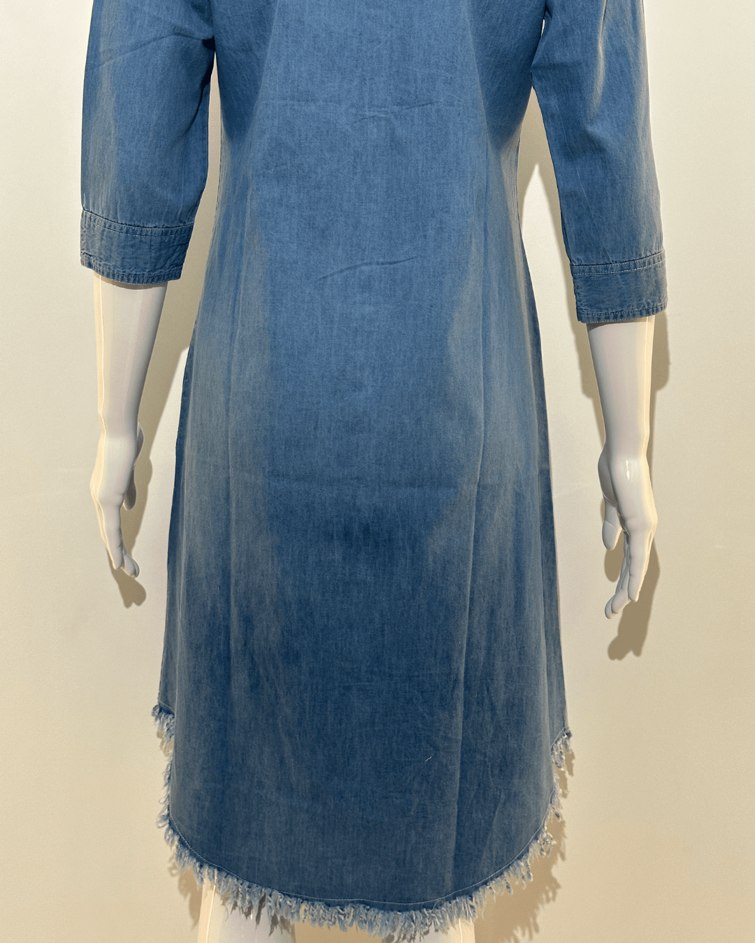 Denim with Embroidery Straight Kurti