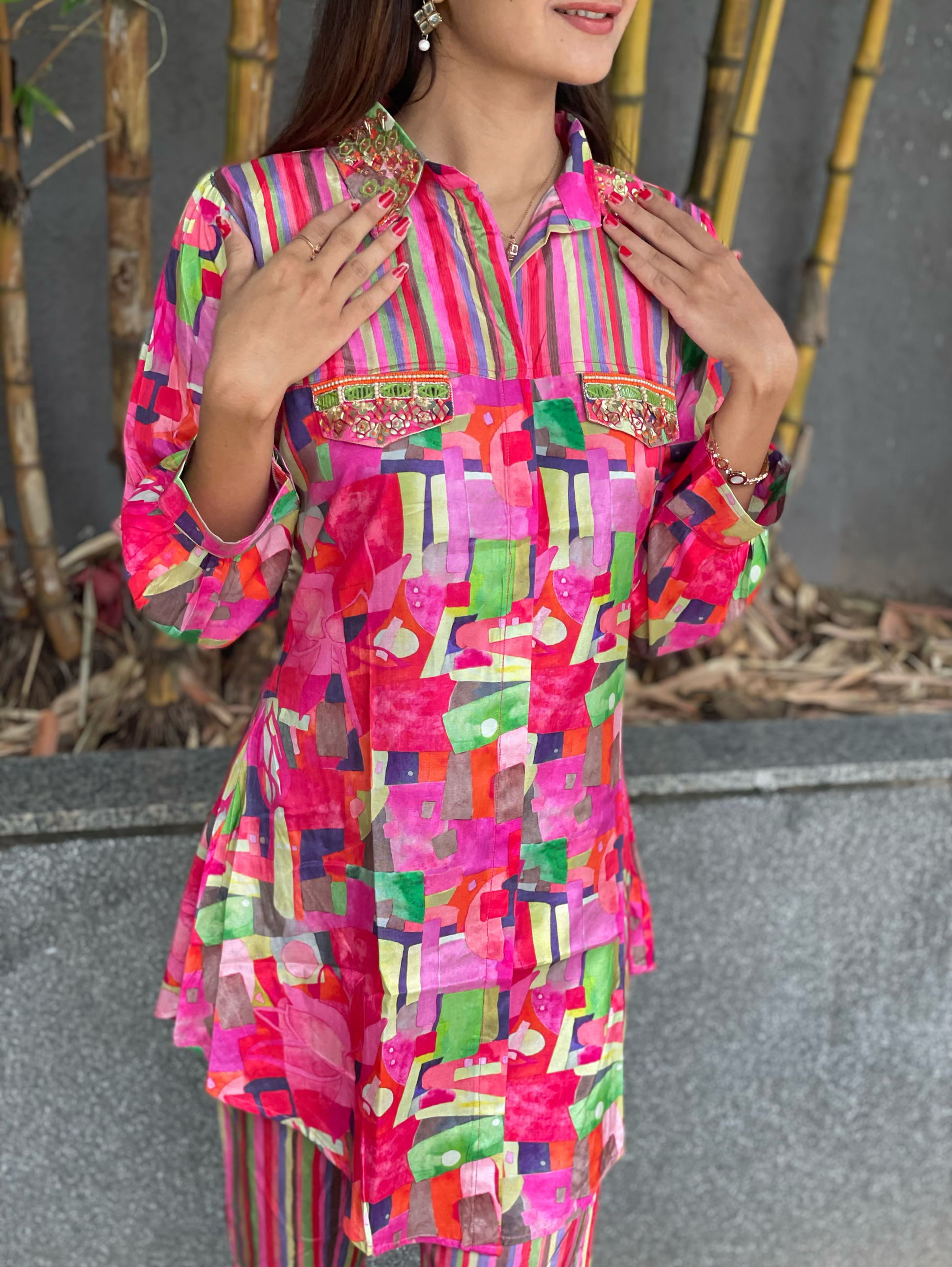 Muslin Coords with Embroidery work