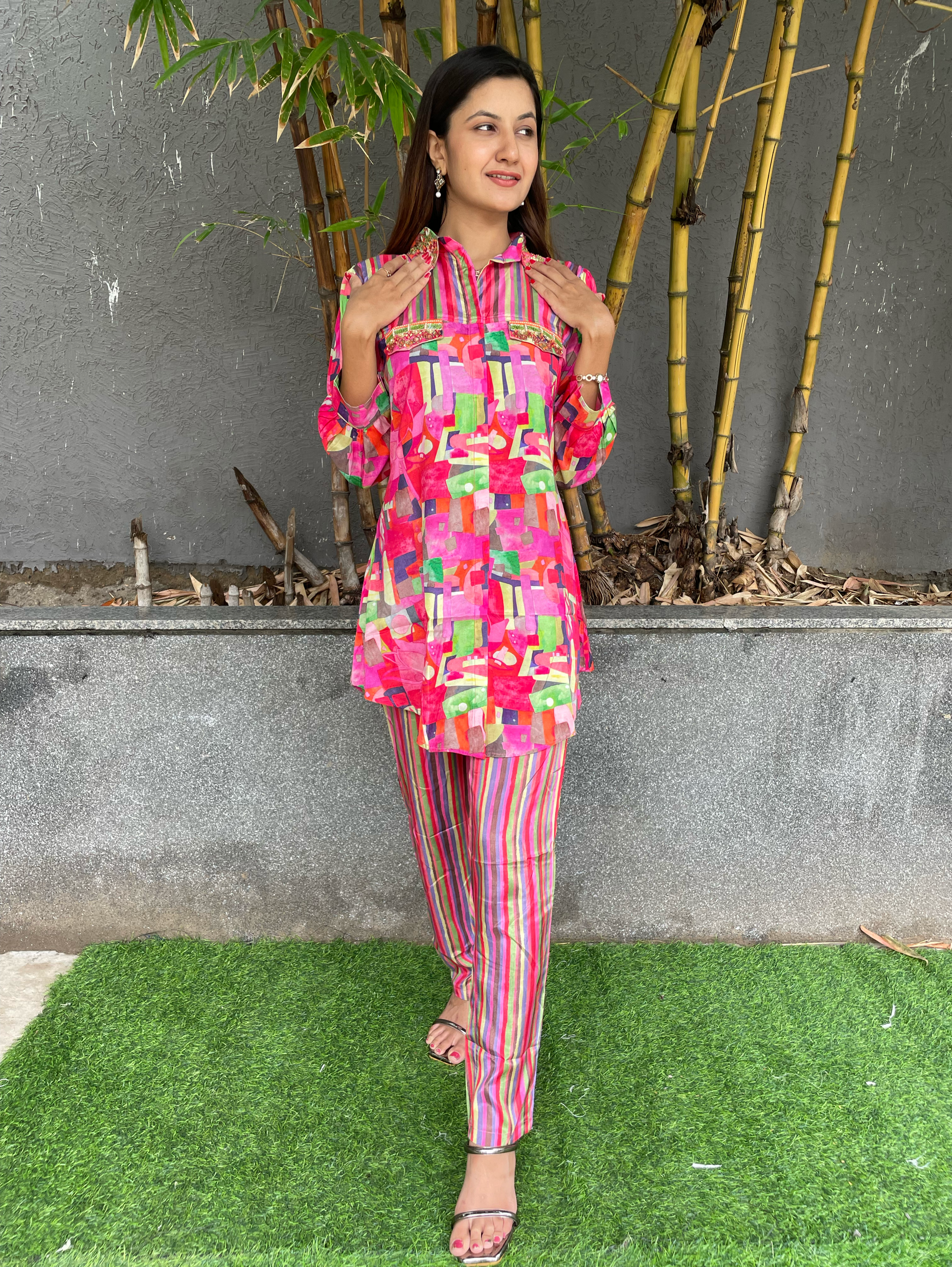 Muslin Coords with Embroidery work