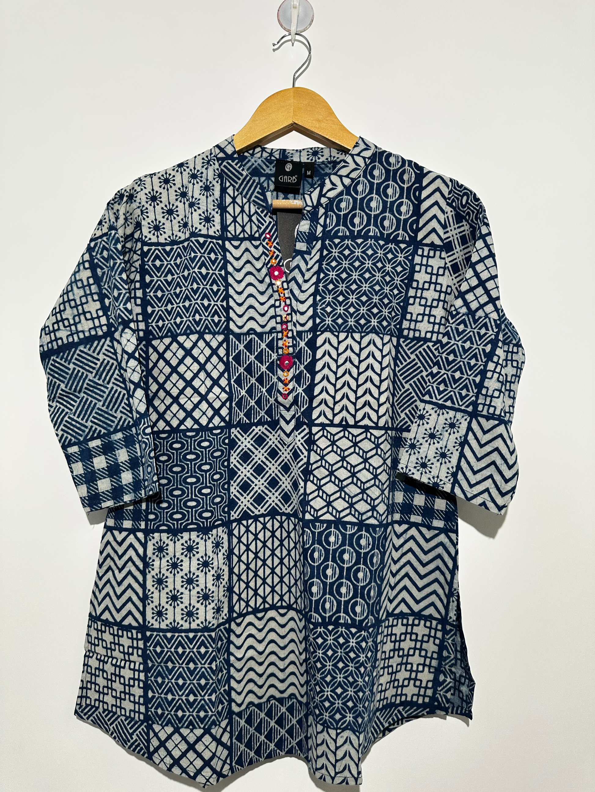 Kalamkari Print Stand Patti Embroidery Tunic