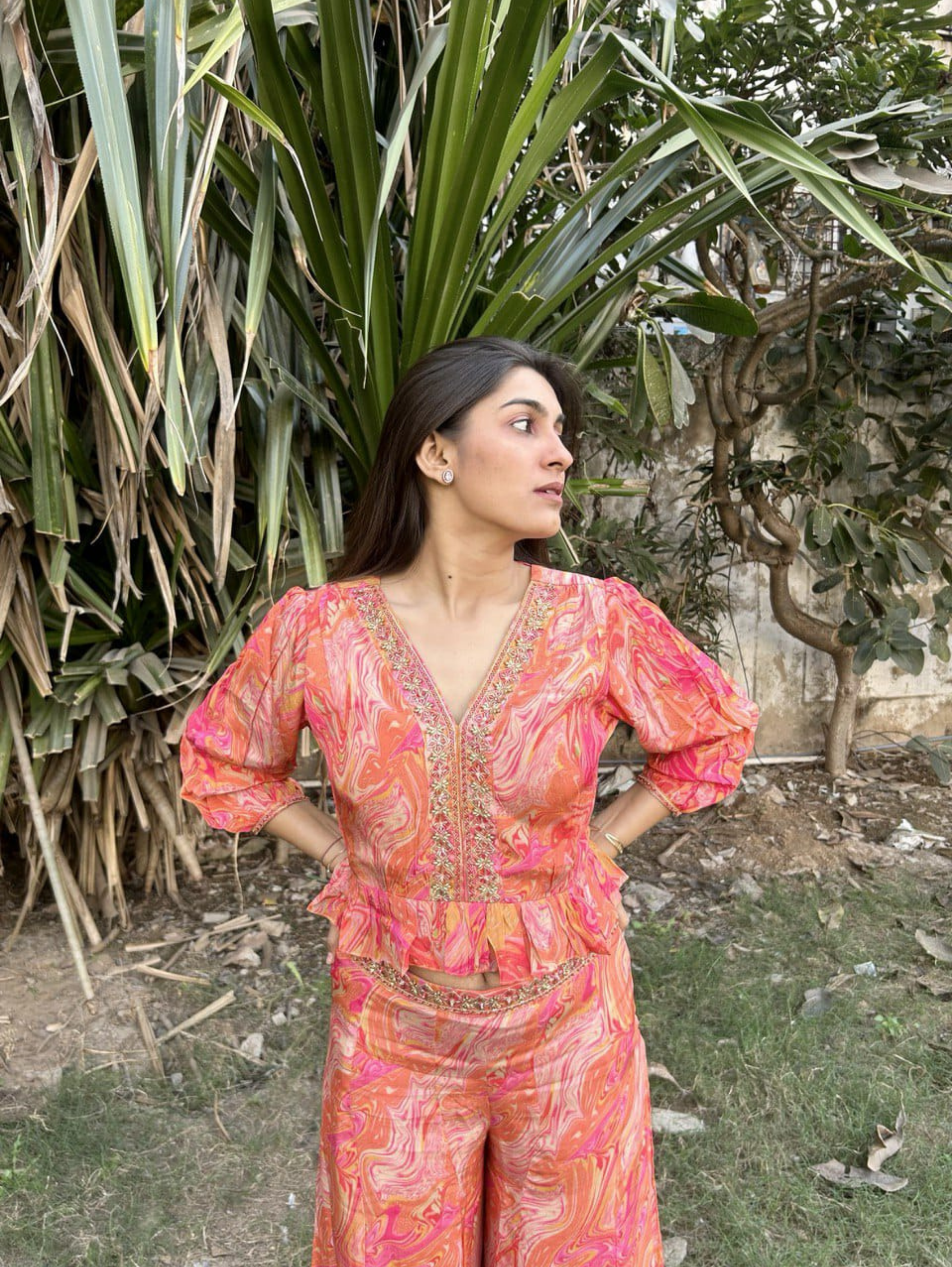 Image of Designer Muslin Coord Set