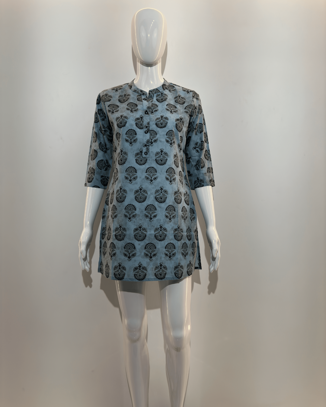 Pure Cotton Short Tunics - Blue Color