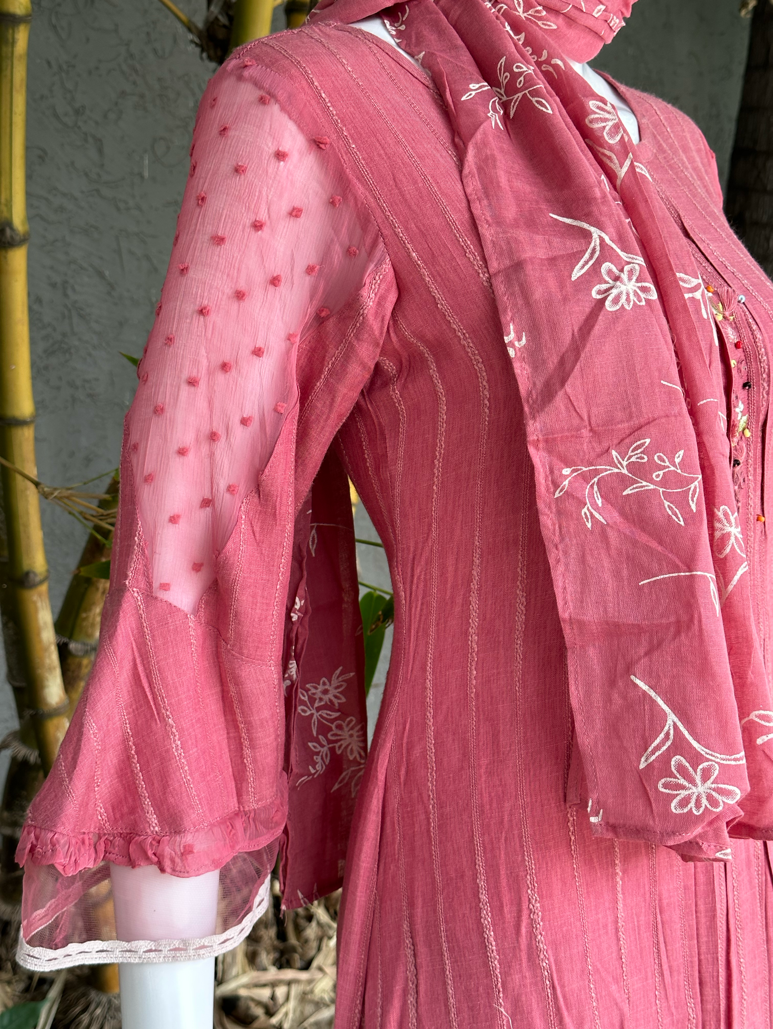 Image of Rayon Slub 3 Piece with Scarf & Lycra Pant