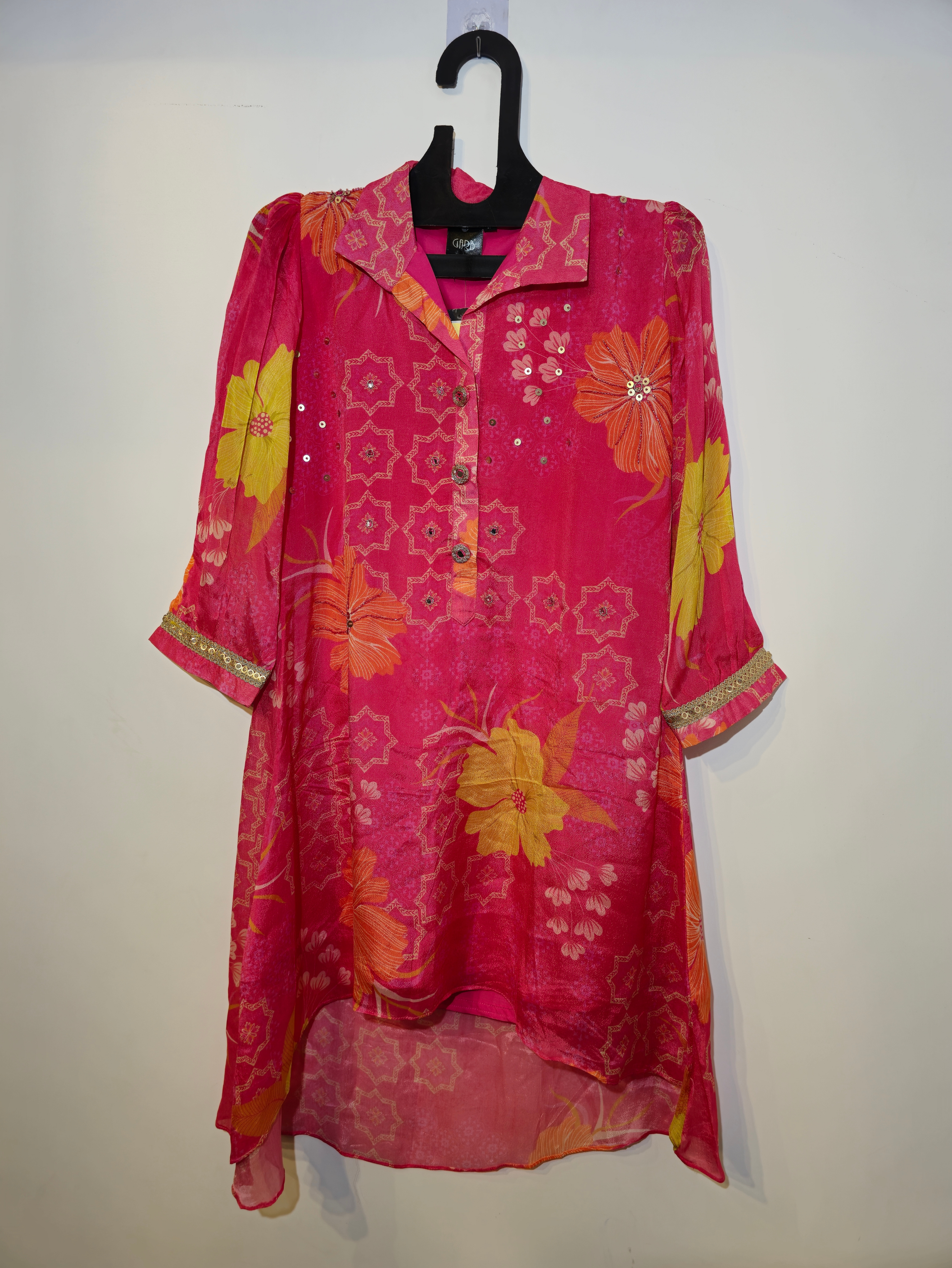 Image of Designer Afghani Style Chinnon Coord Set