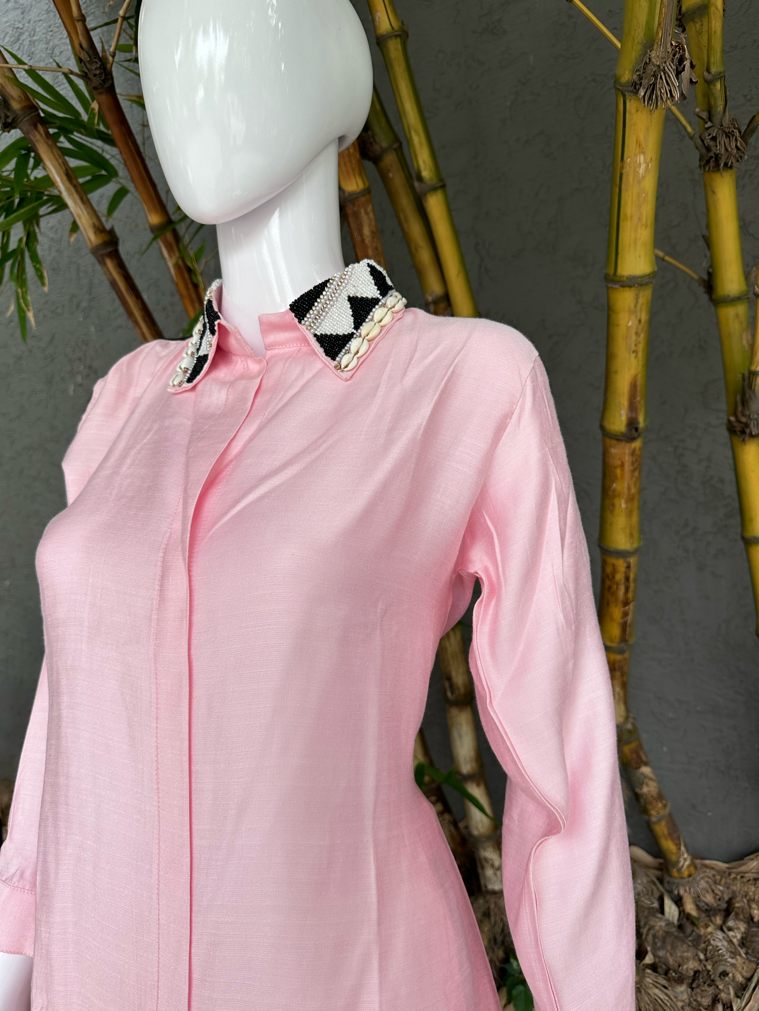 Pure Cotton Embroidery Coords - Pink