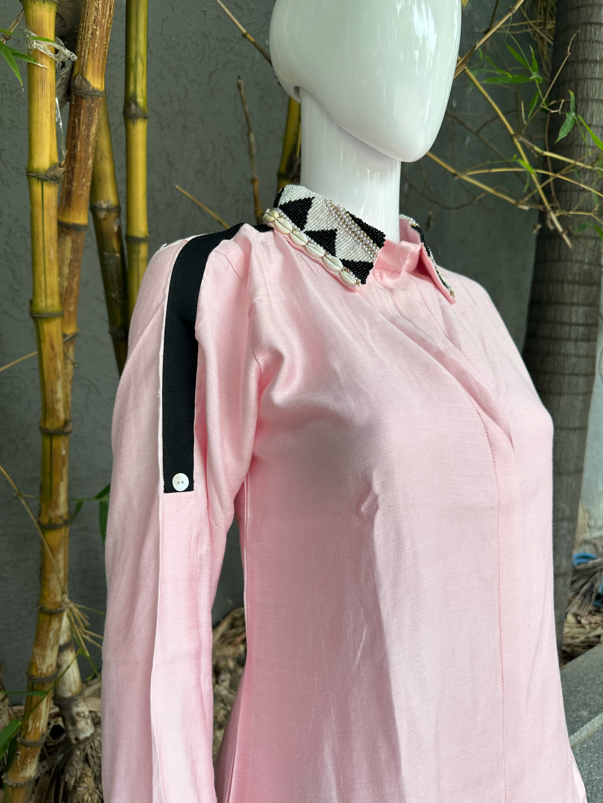 Pure Cotton Embroidery Coords - Pink