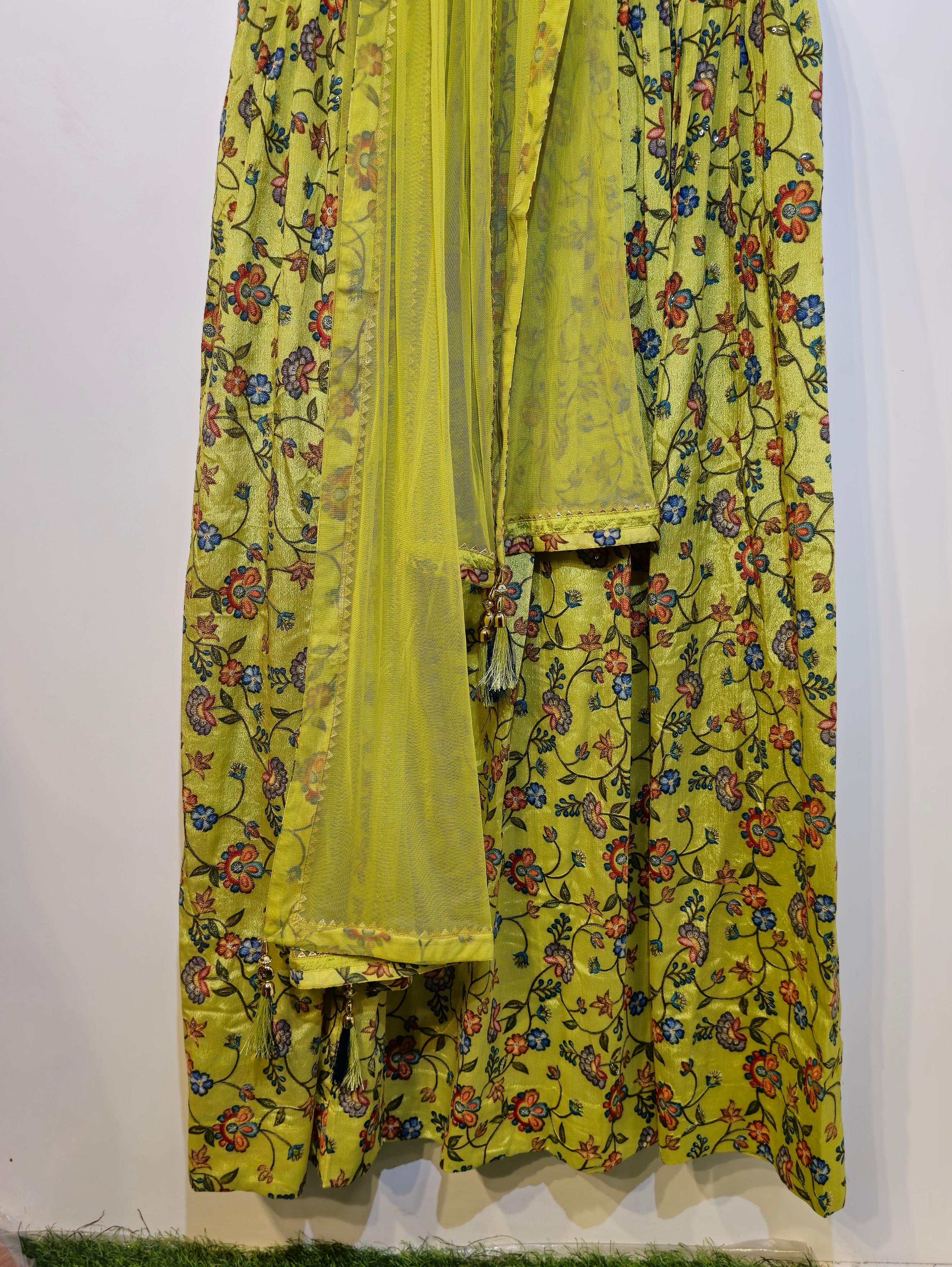 Image of Pure Muslin Gown with Premium work