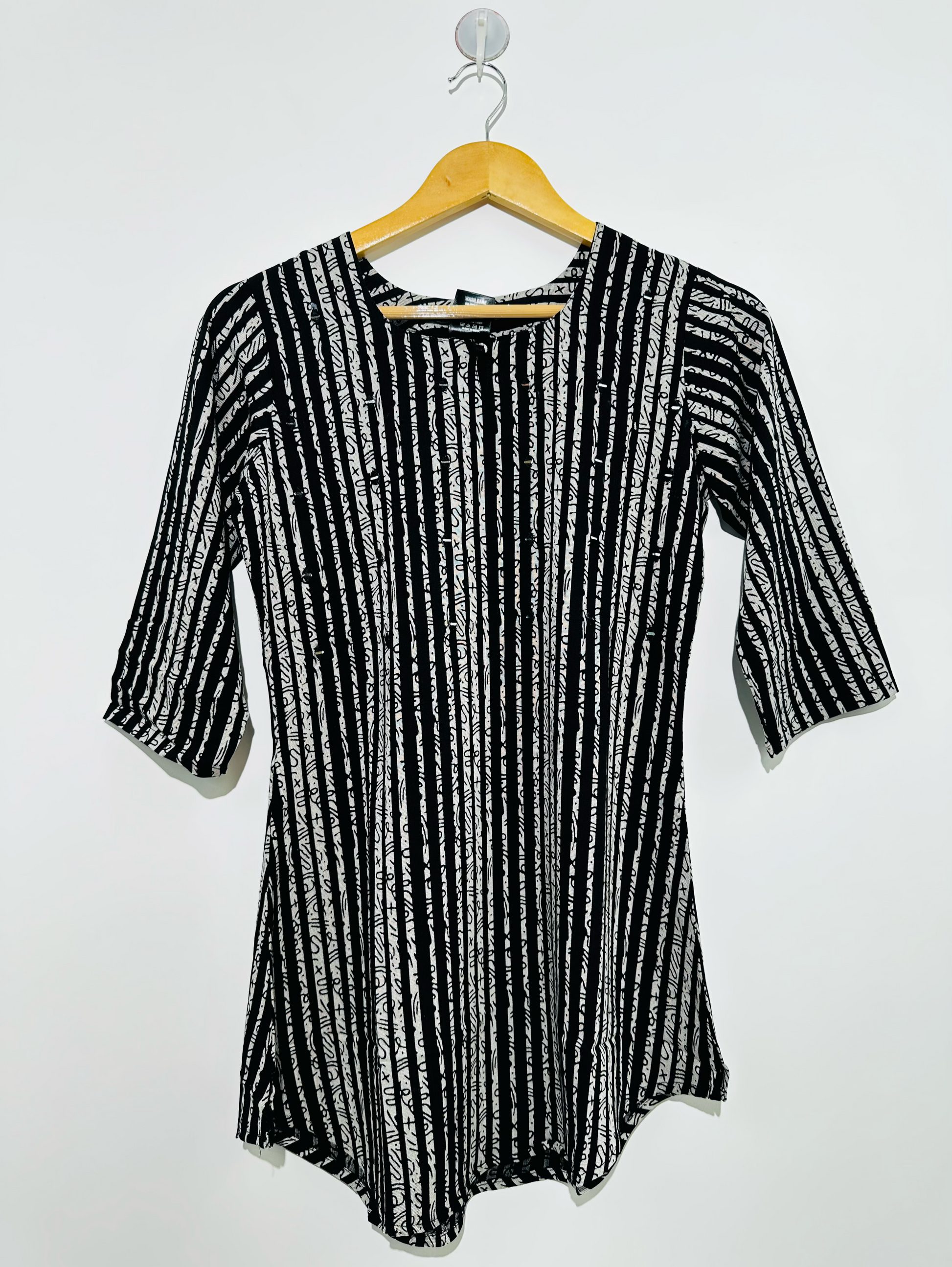 Imported Fabric with Stripe and Embroidery work