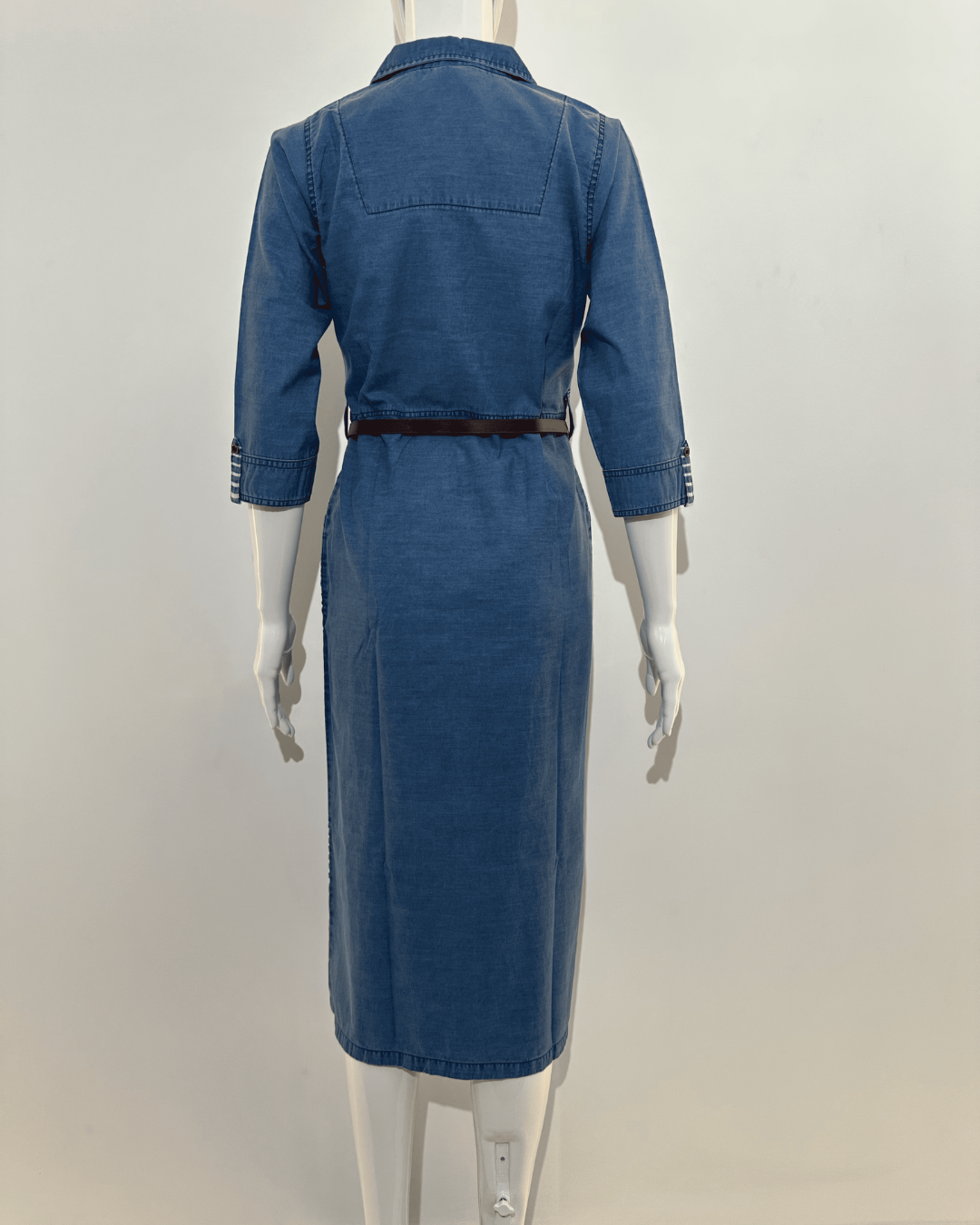 Stripe Denim Mindy Dress with Belt