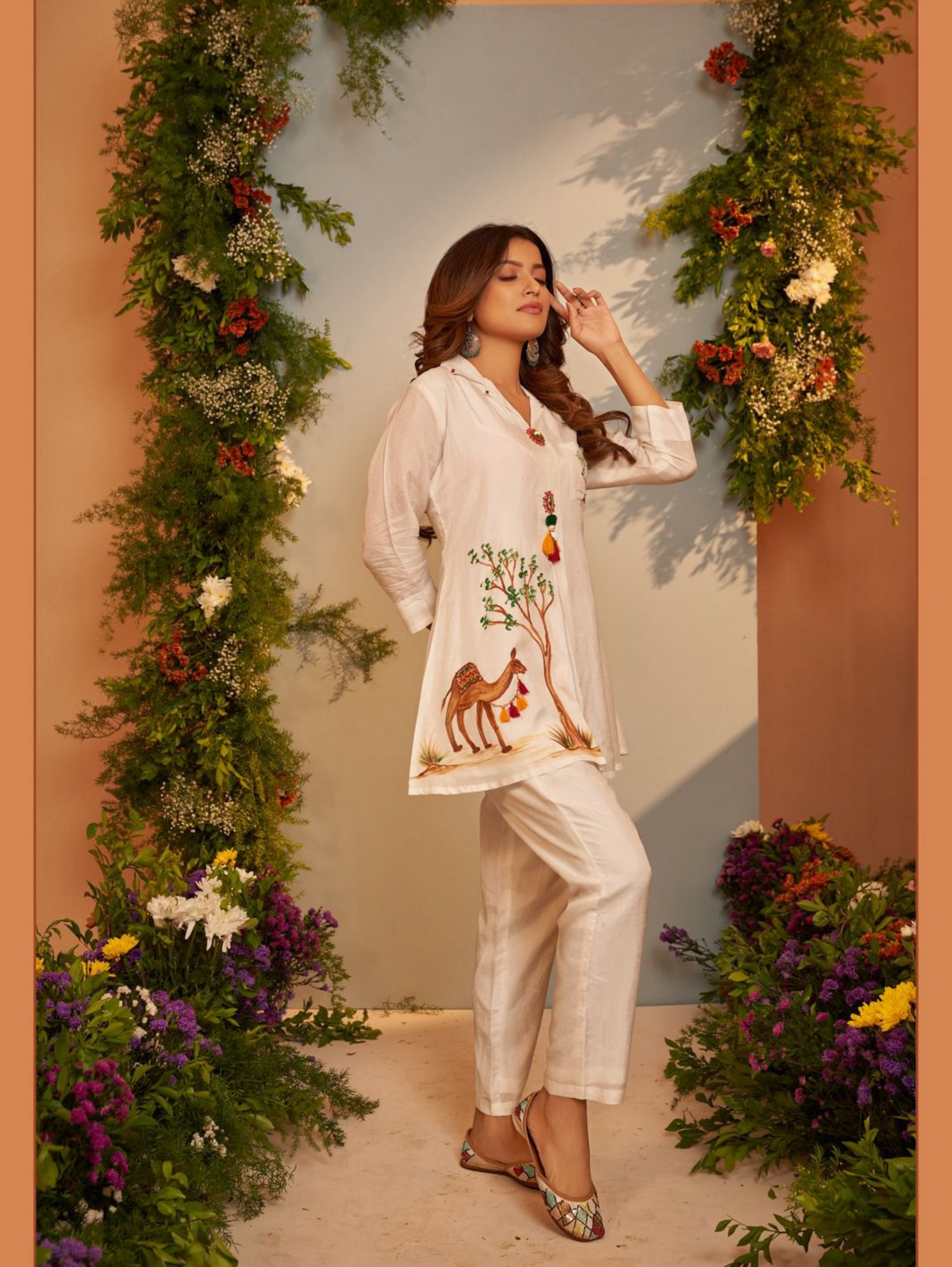 Designer Chinnon Silk Coord Set