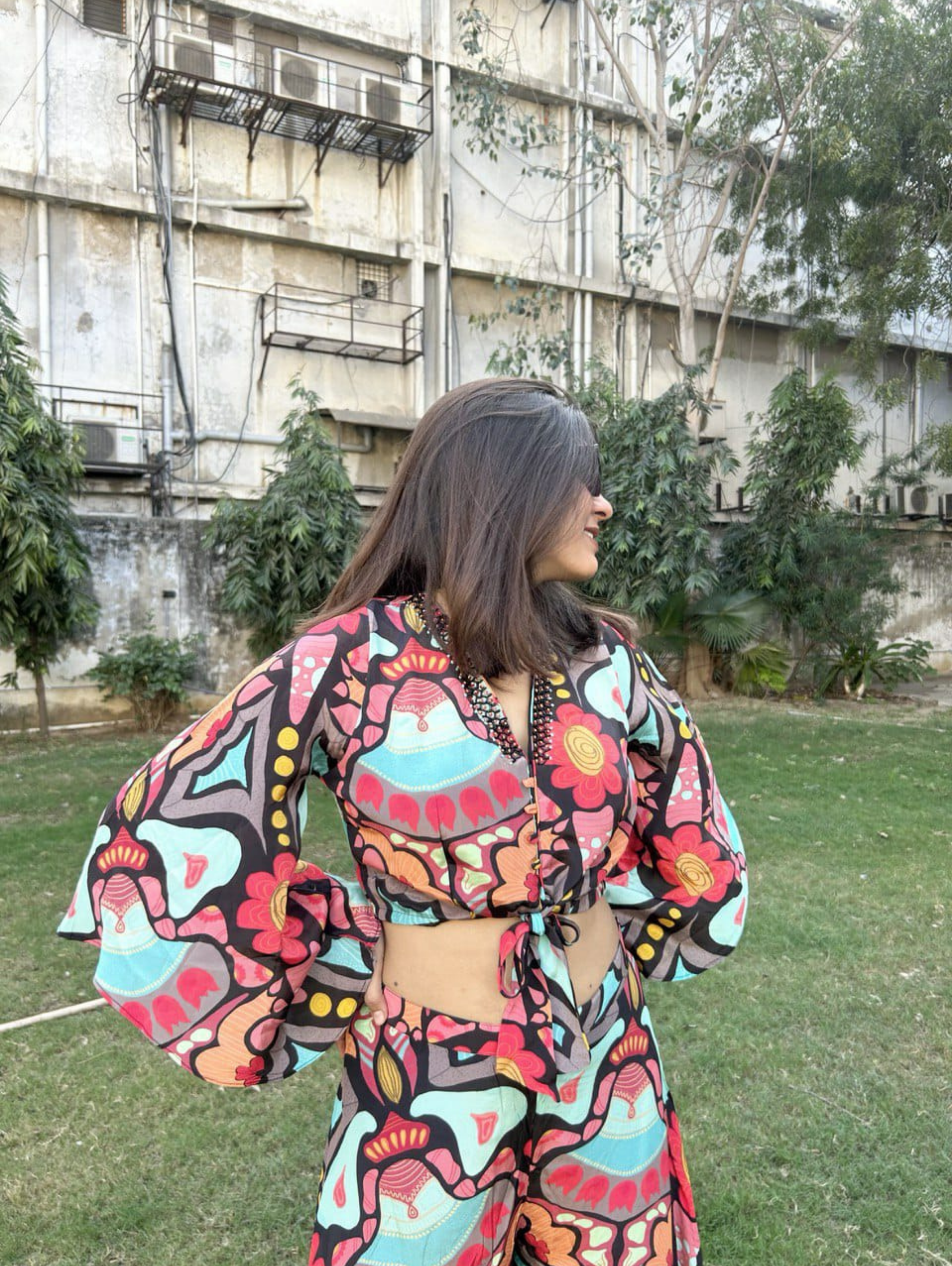 Image of Designer Crepe Coord Set