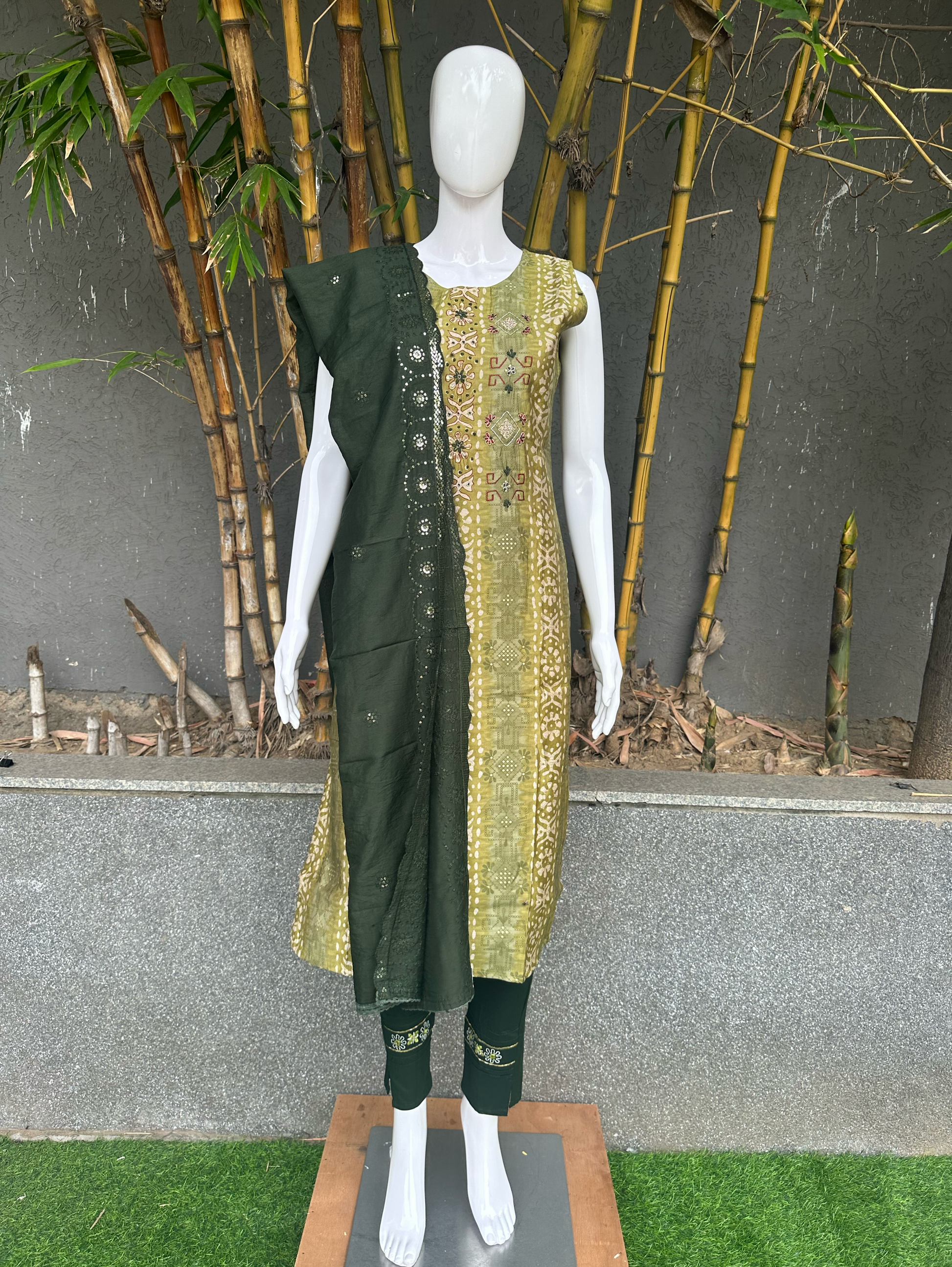 Modal Print Embroidery work - 3 Piece