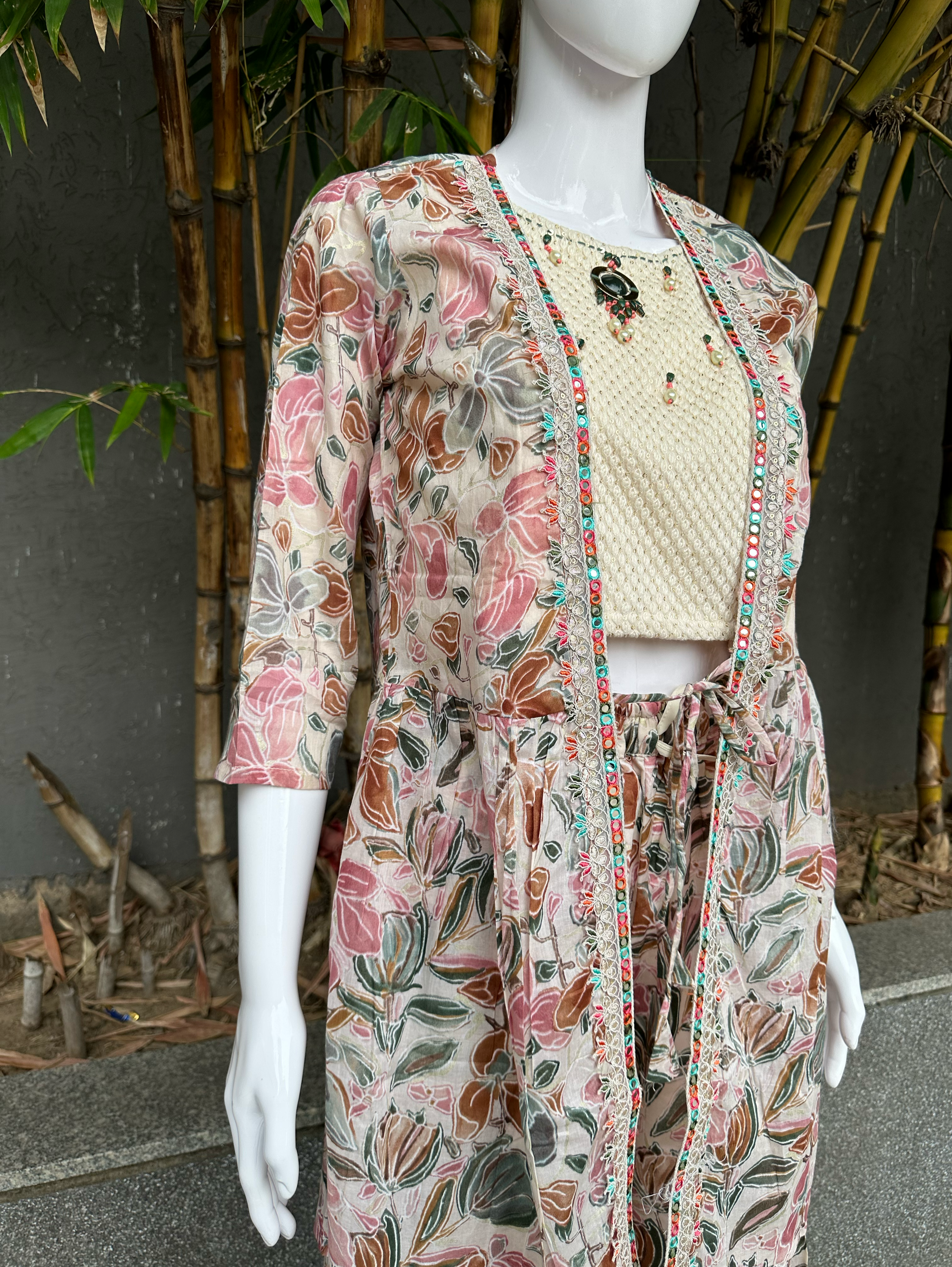 Image of Designer Sharara Set with work - 3 Piece