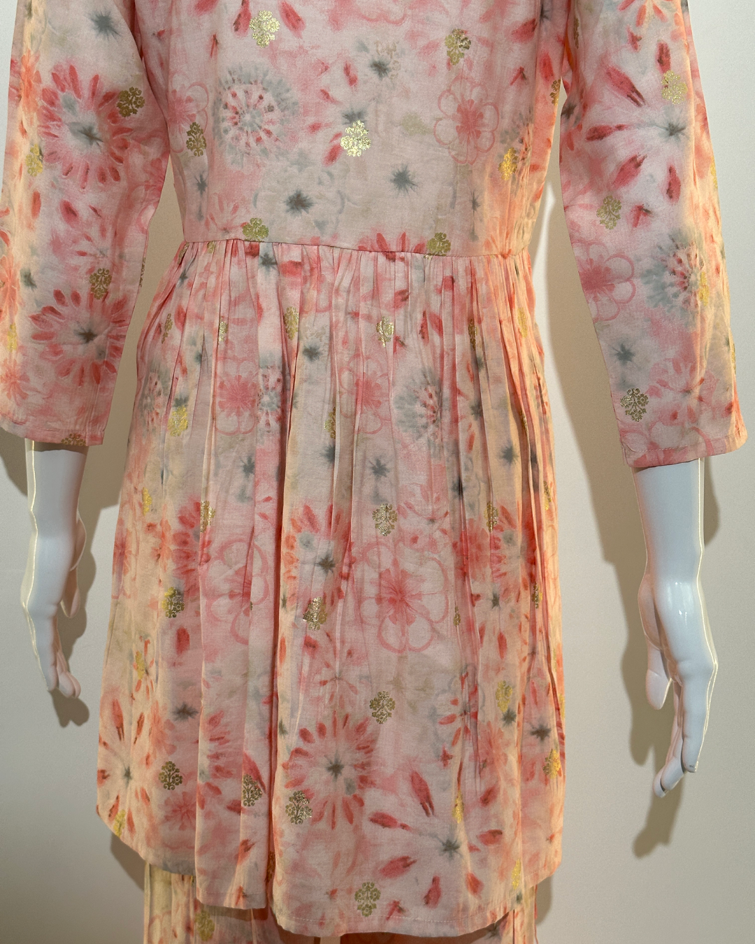 Muslin Bell Bottom Kurti Set- 2 Piece