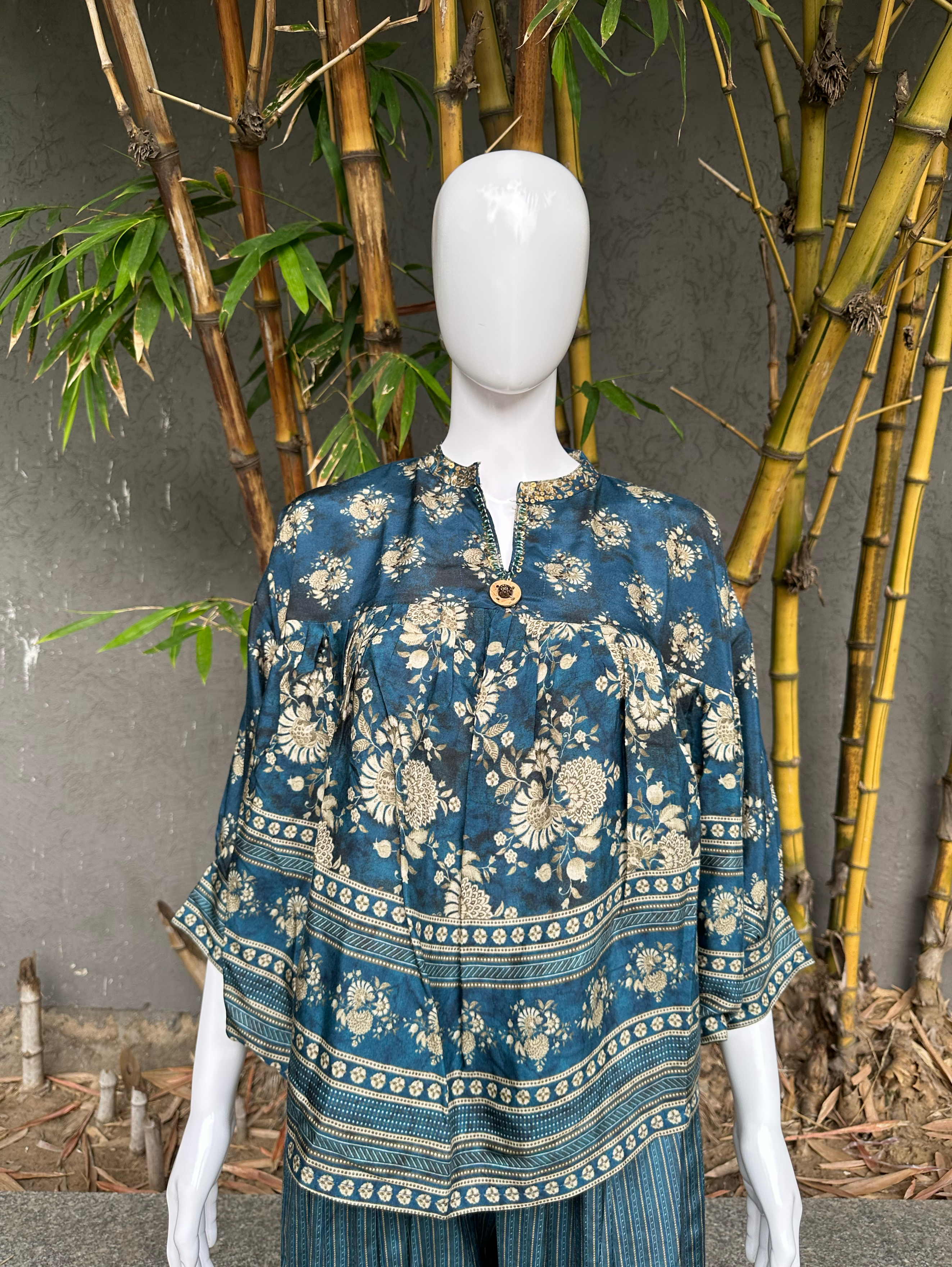 Image of Poncho Style Coords - Blue