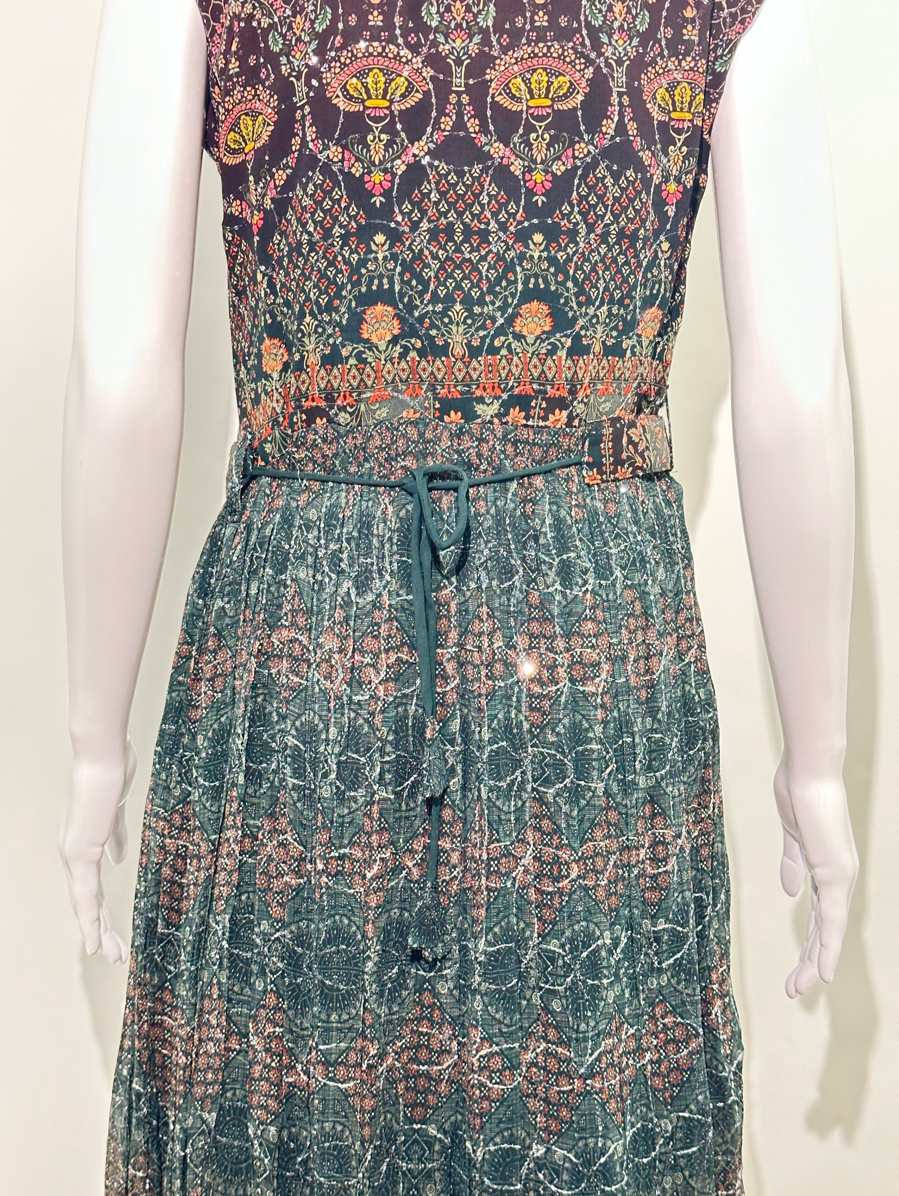 Image of Georgette with Sequence work Gown