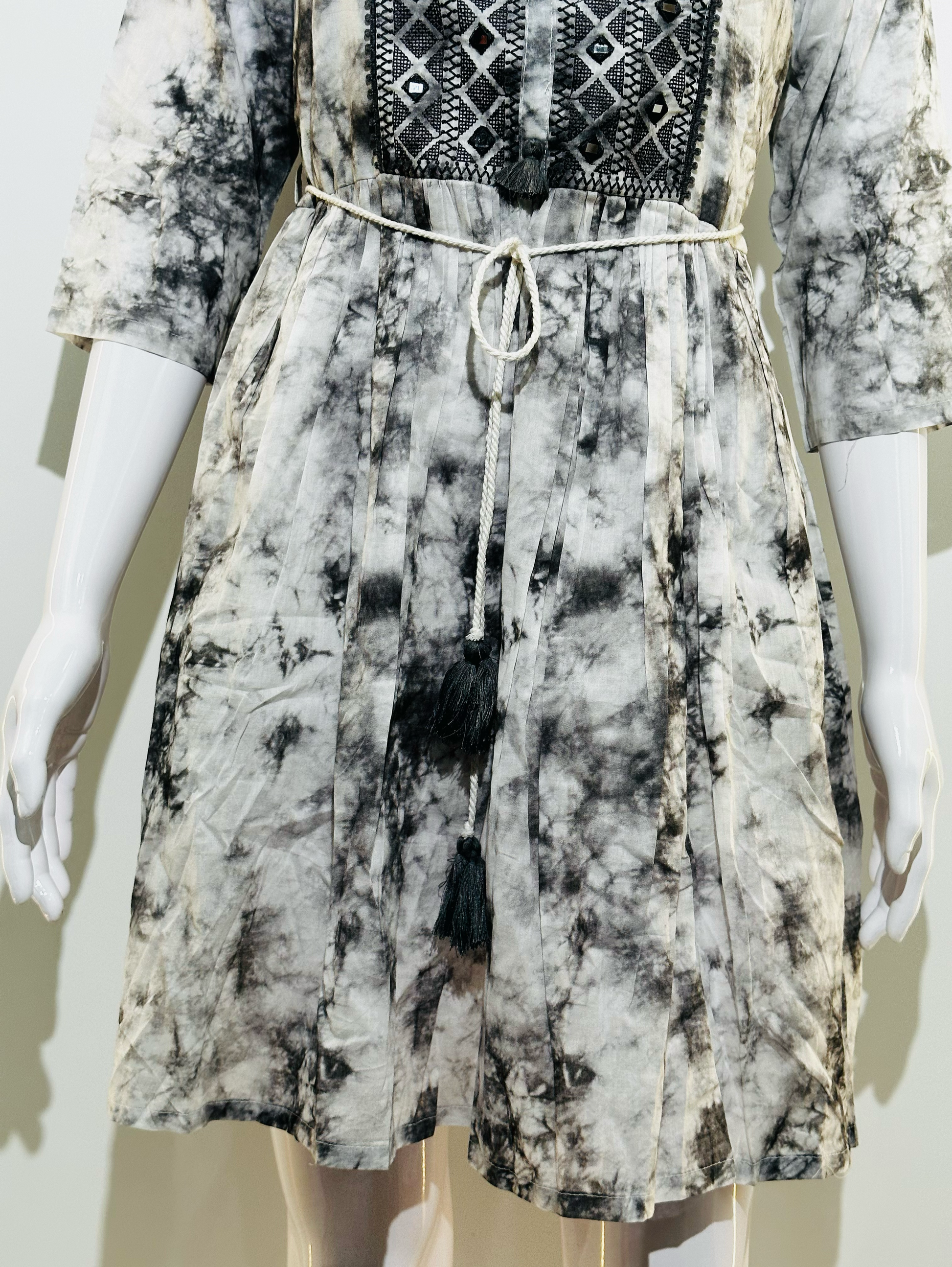 Mull Cotton Tie- Dye Tunics - With Embroidery