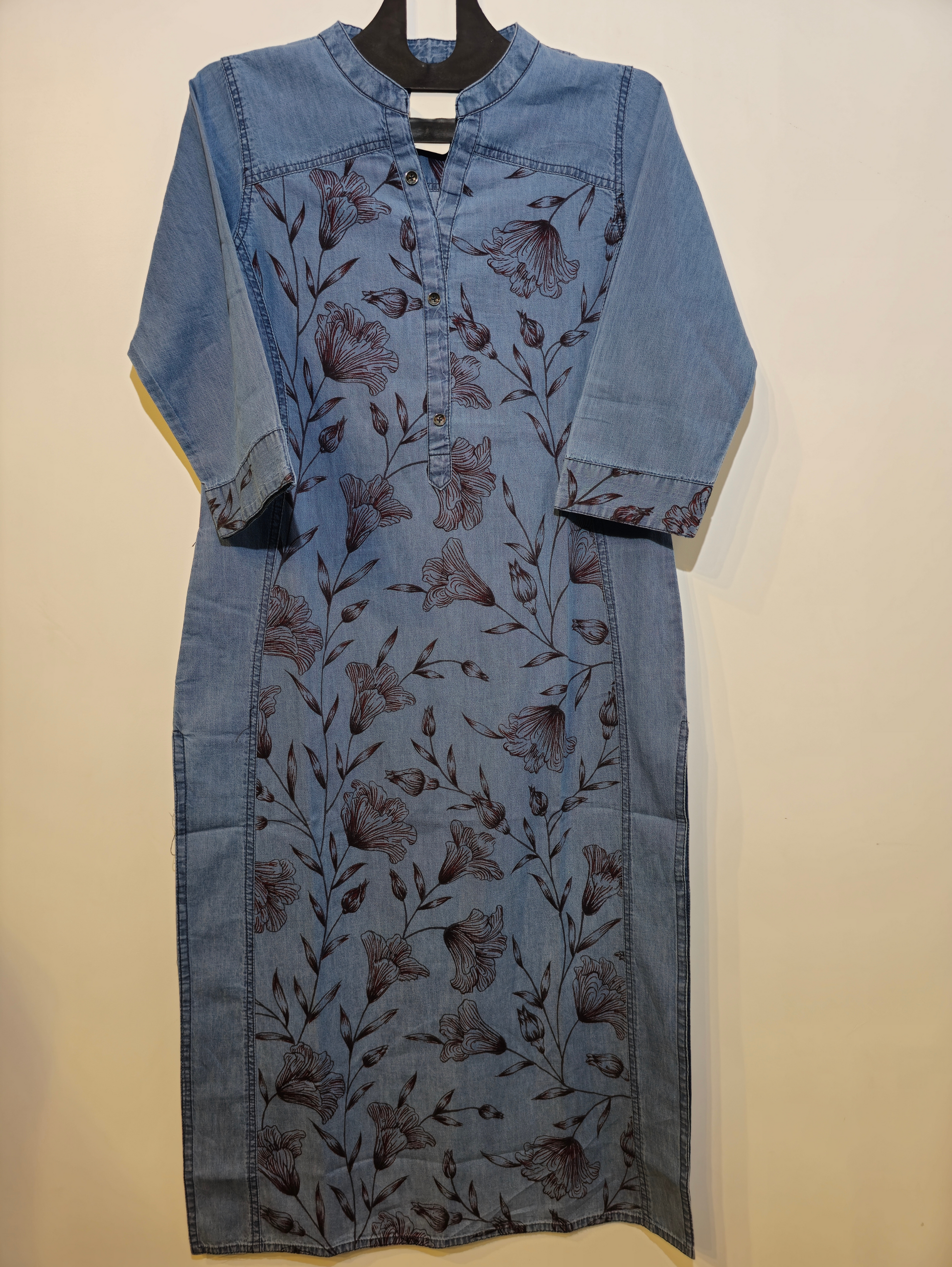 Designer Denim Straight Kurti