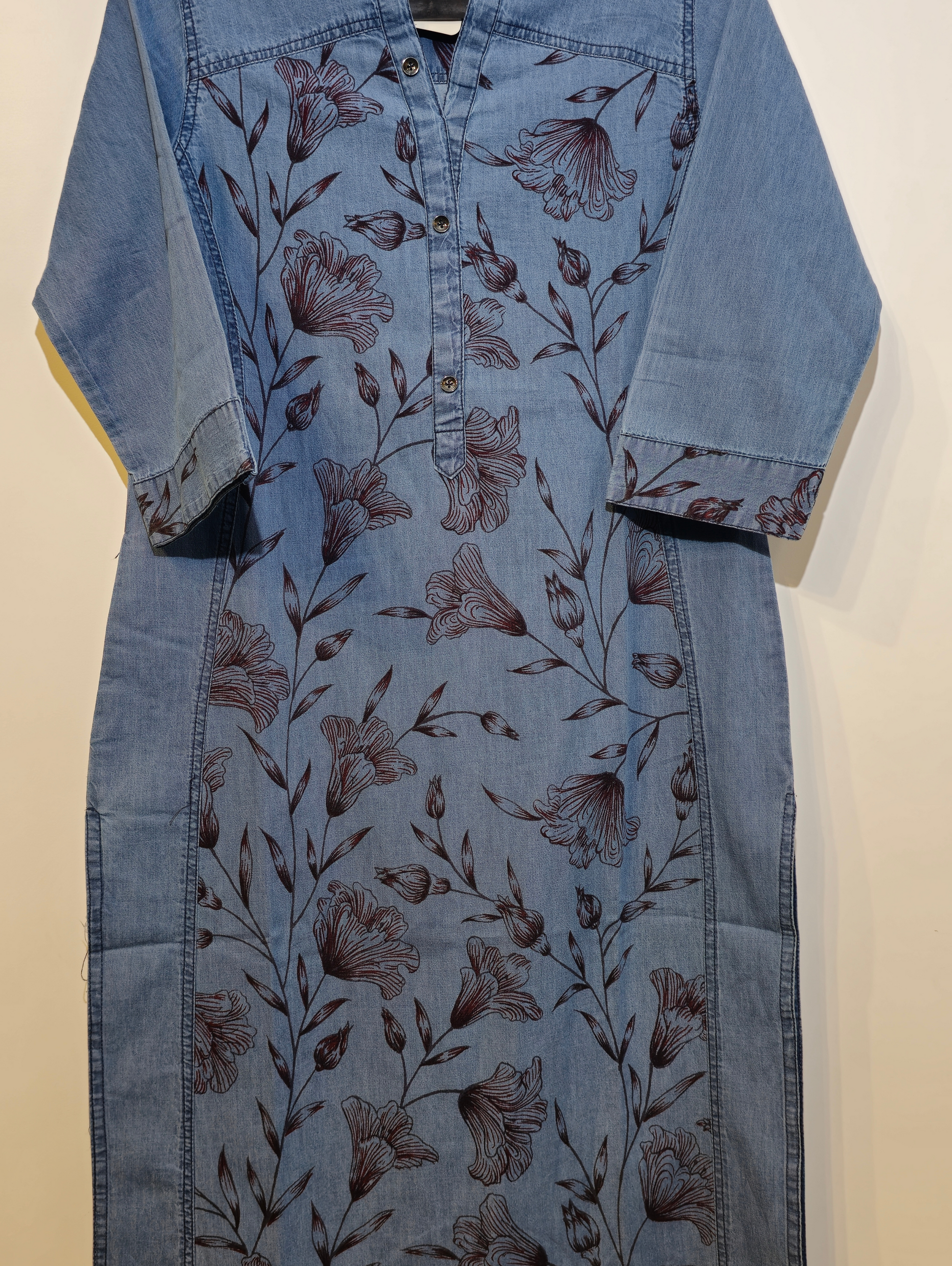 Designer Denim Straight Kurti